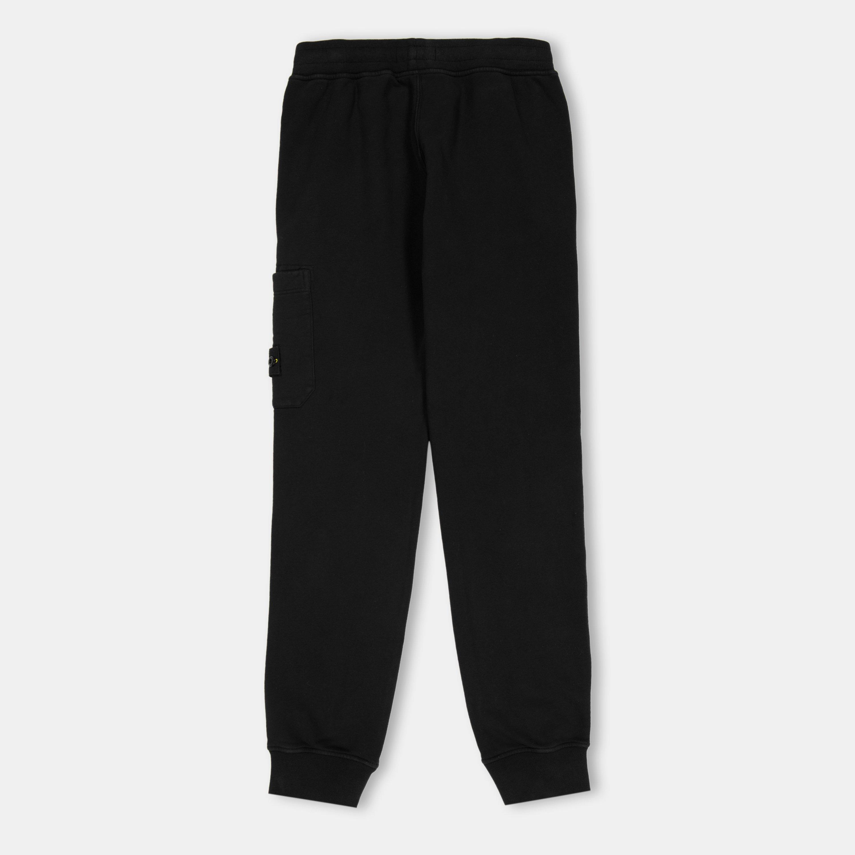 Black V0029 - Stone Island - Kids' Fleece Closed Hem Joggers - 2