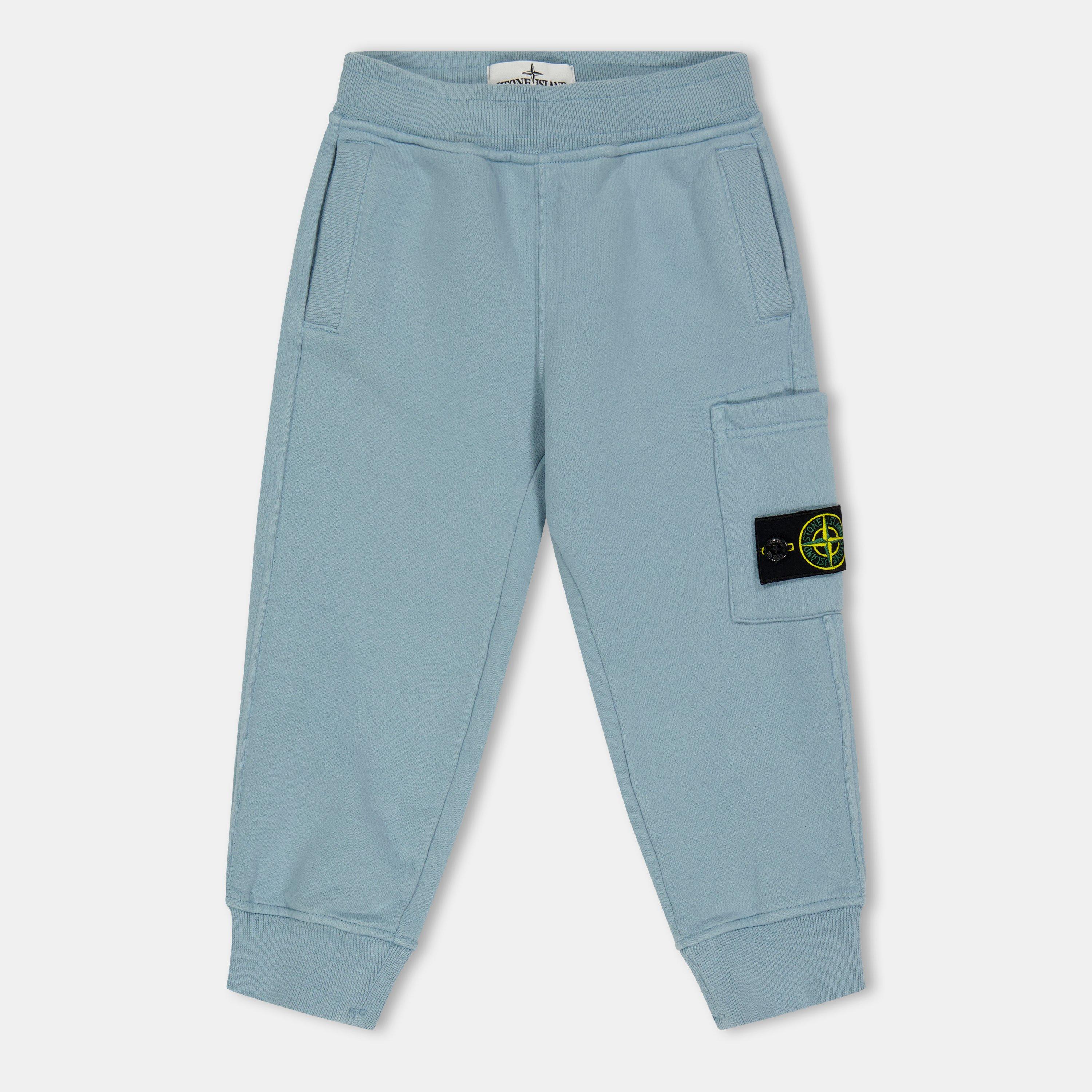 Stone Island Kids' Fleece Closed Hem Joggers - Azzurro V004A - 12 Years