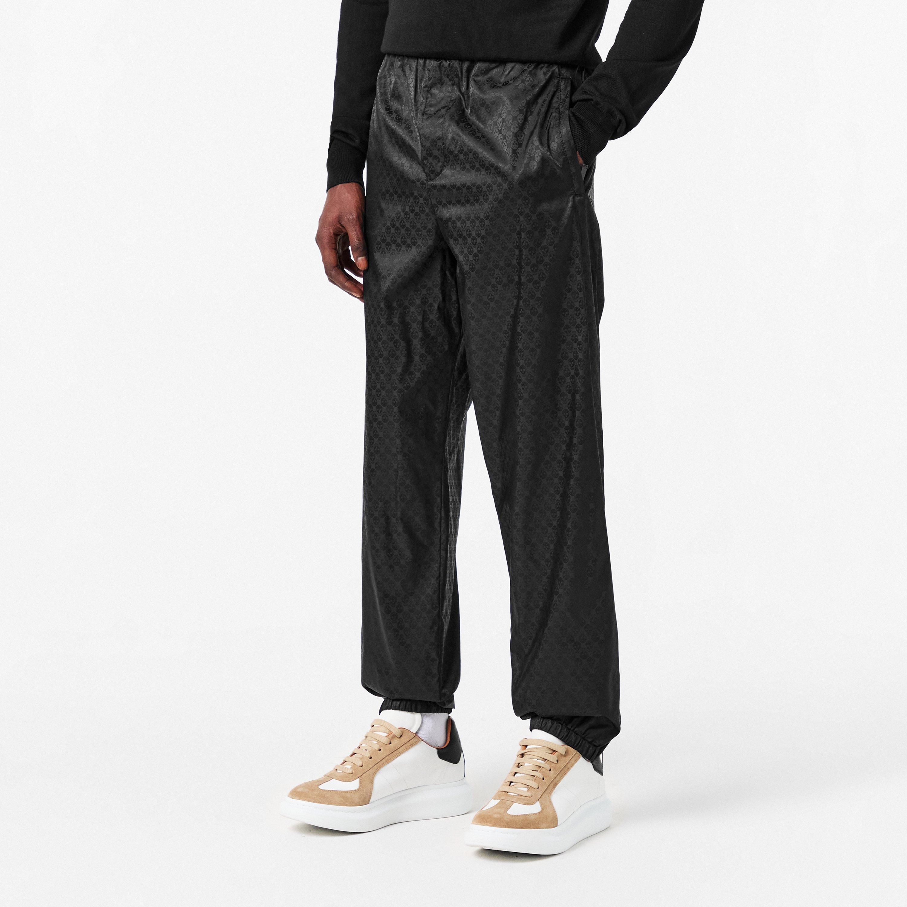 Black - Alexander McQueen - Men's Alex Military Closed Hem Fleece Joggers - 3