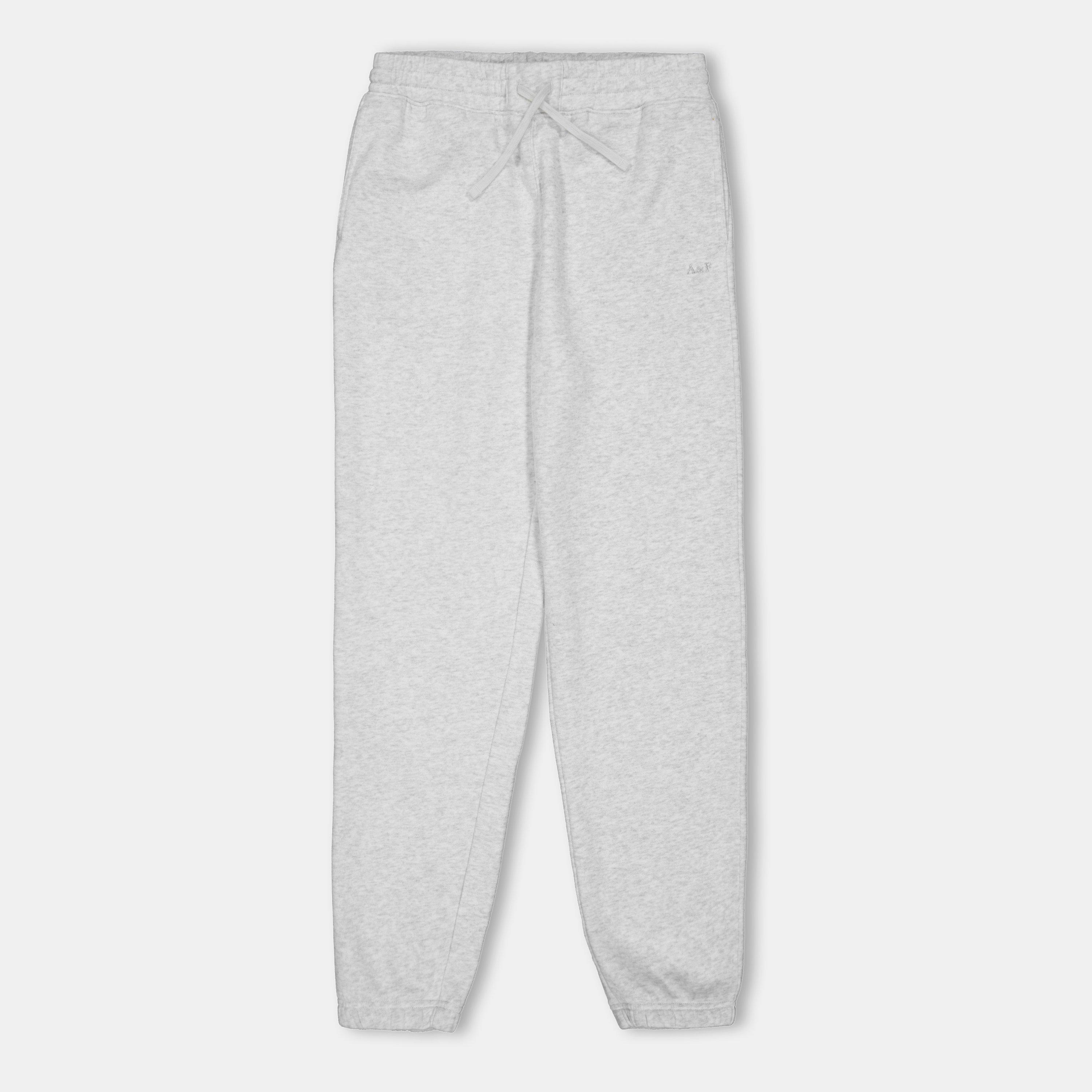 Light Grey GH3 - Abercrombie and Fitch - Kids' Closed Hem Fleece Joggers - 1