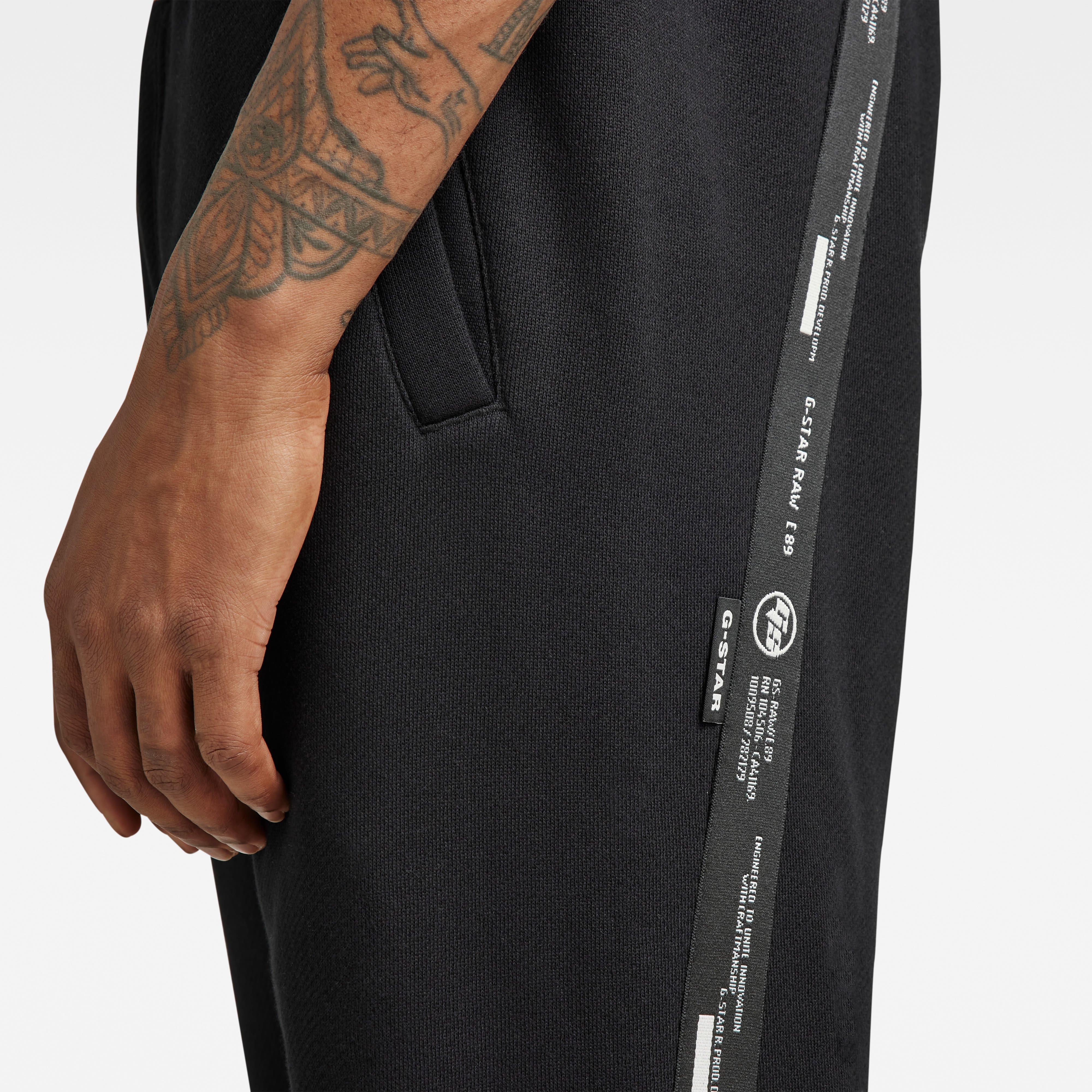 G Star Logo Tape Jogging Bottoms Closed Hem Fleece Jogging