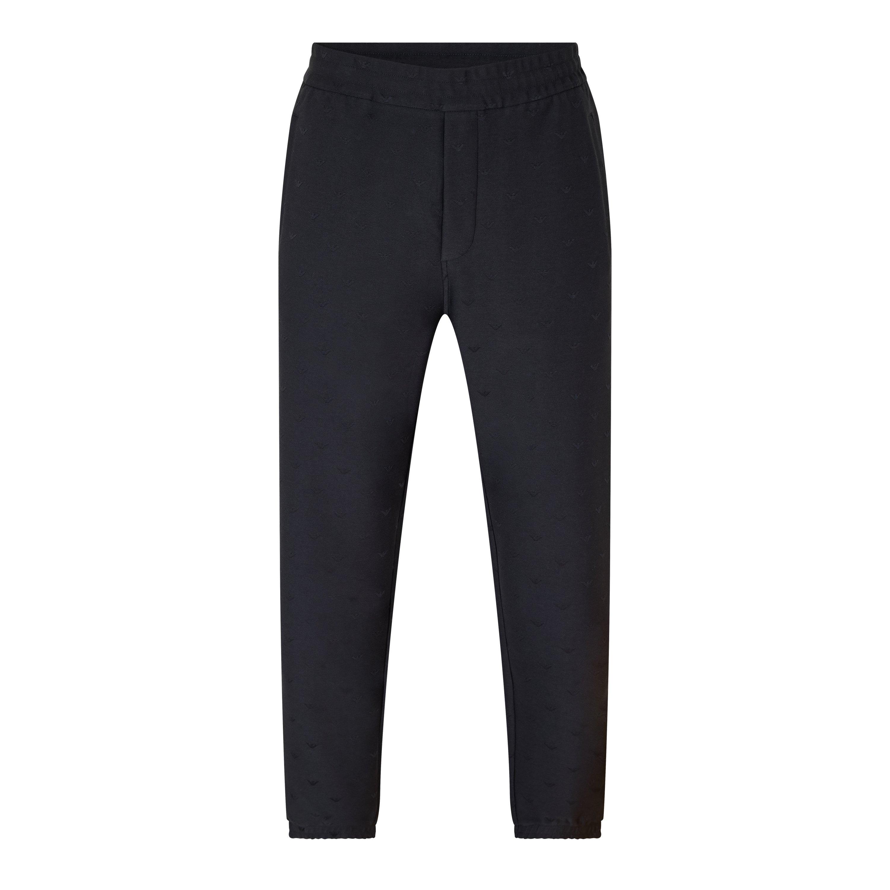 Eagle Navy - Emporio Armani - Men's Closed Hem Fleece Joggers - 1