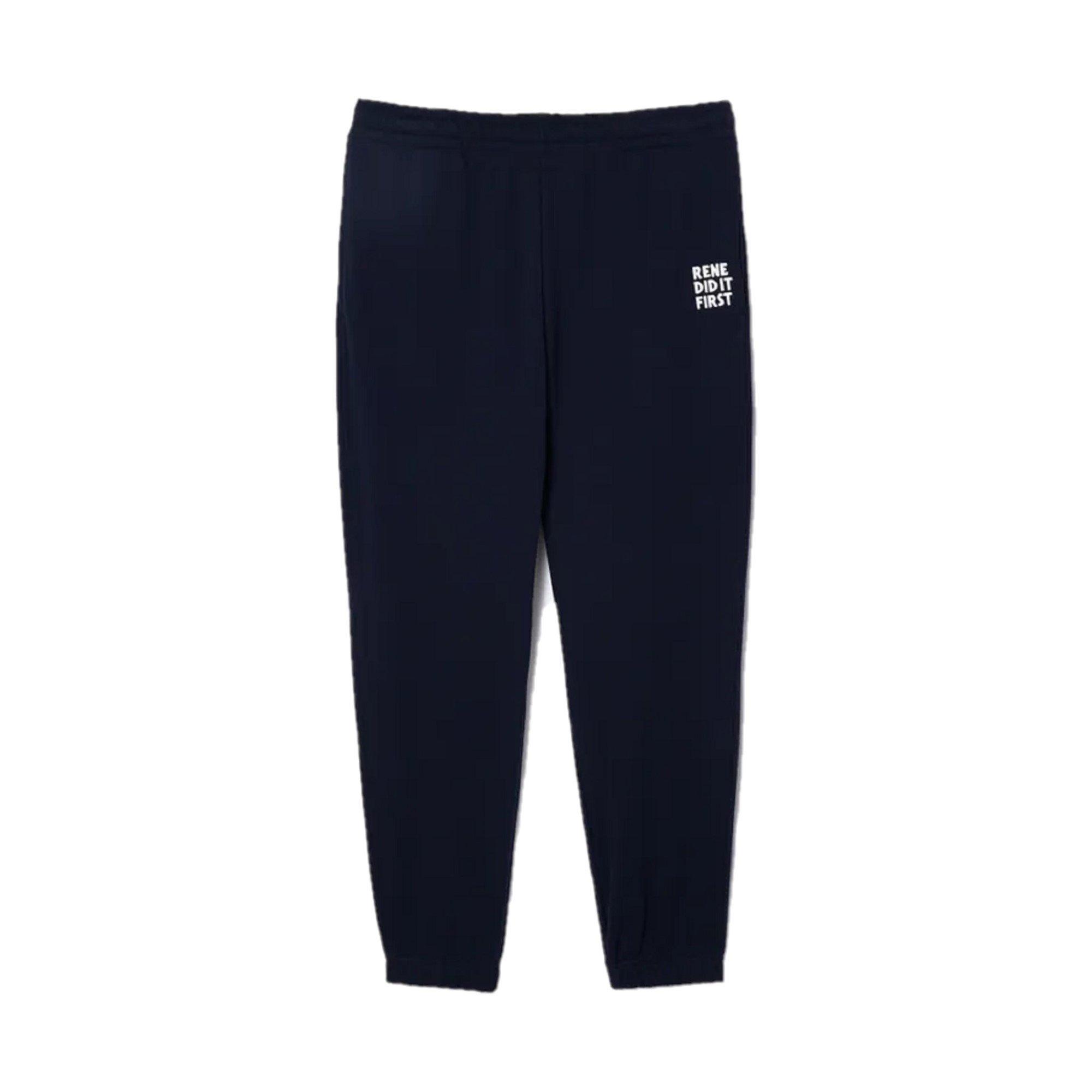 Navy Blue - Lacoste - Men's Cuffed Fleece Joggers - 1