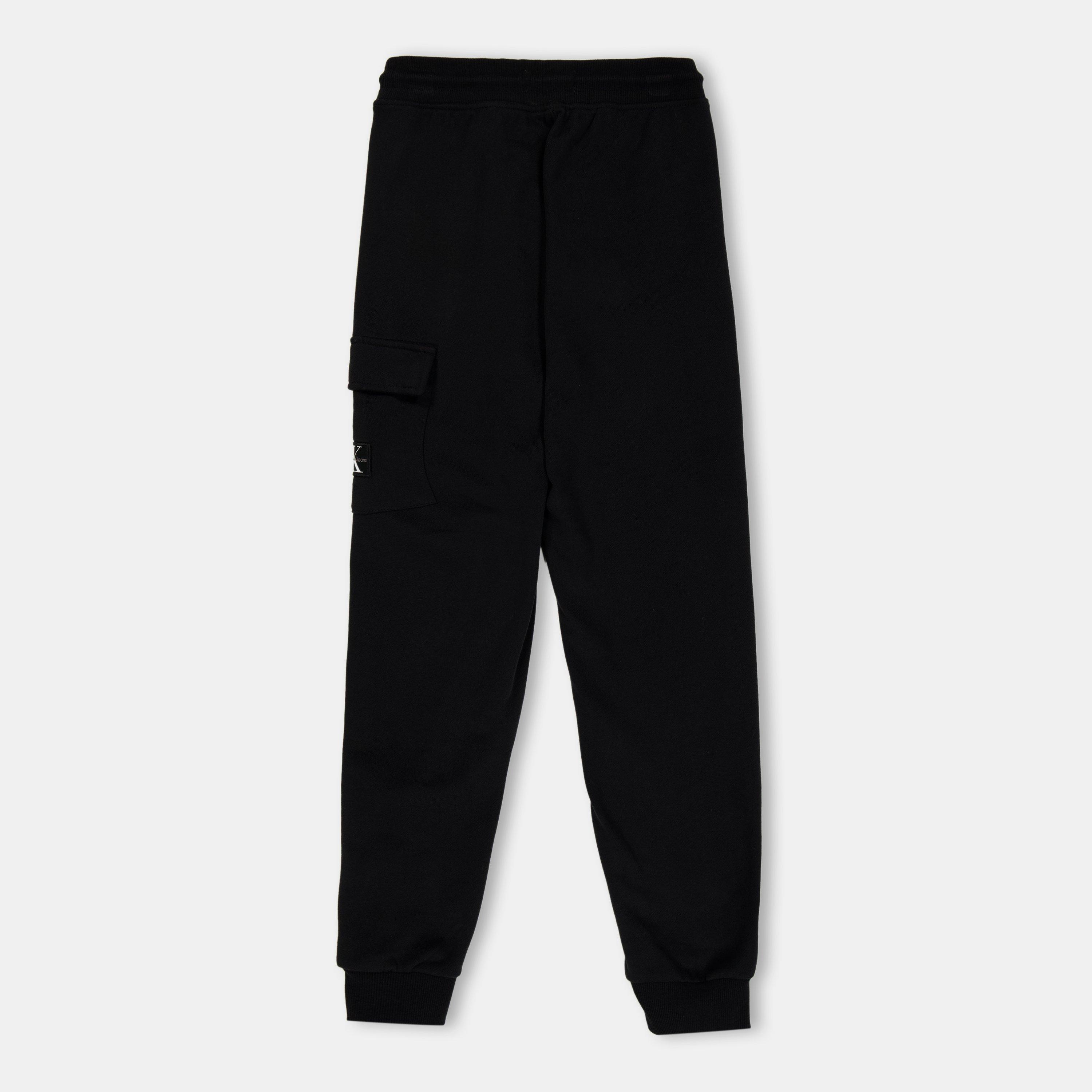 CK Black BEH - Calvin Klein Jeans - Kids' Closed Hem Fleece Cargo Joggers - 2