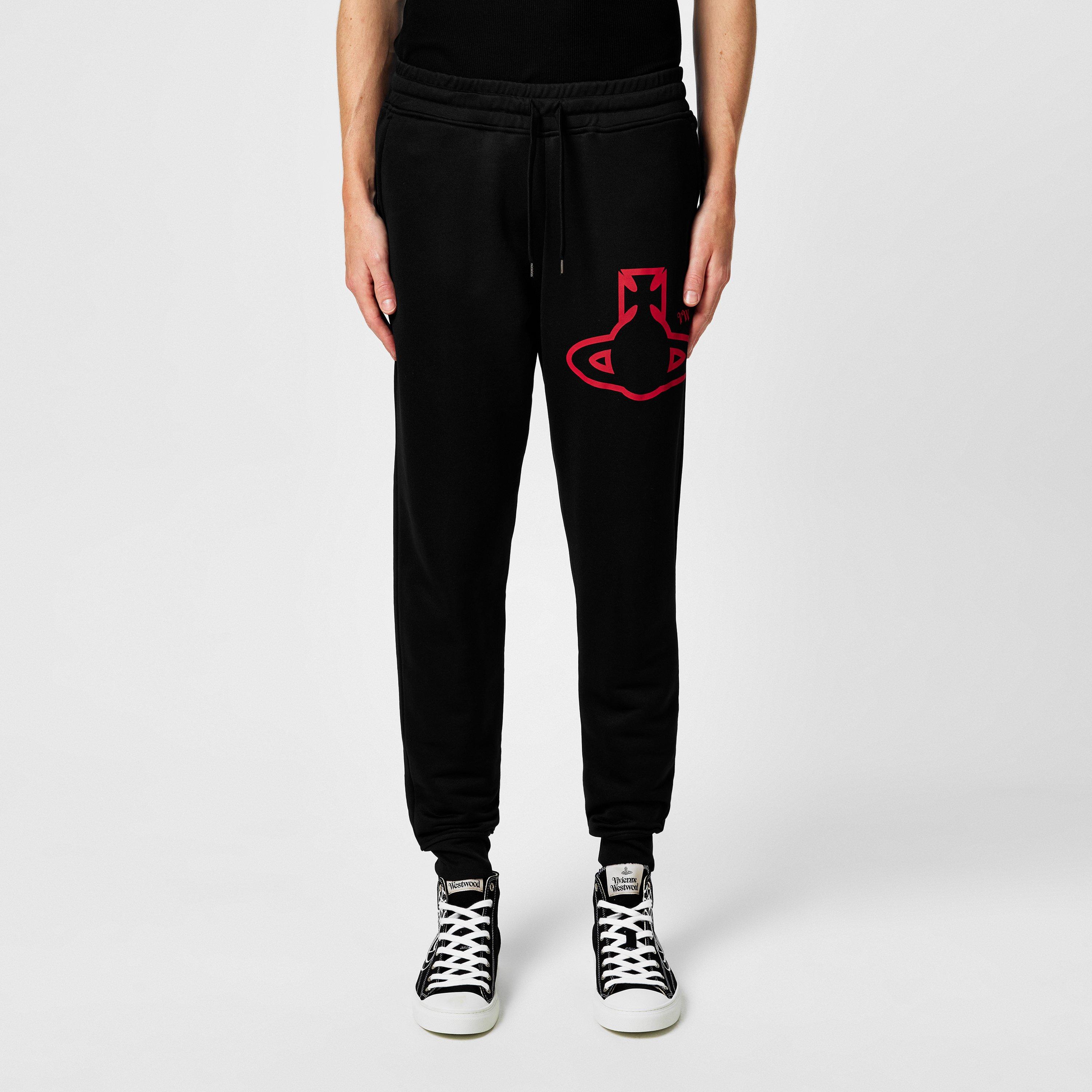 【関税&送料込】Vivienne Westwood Jogging Pants With Spray P Spray Orb Classic Sweatpants in black | Vivienne Westwood®