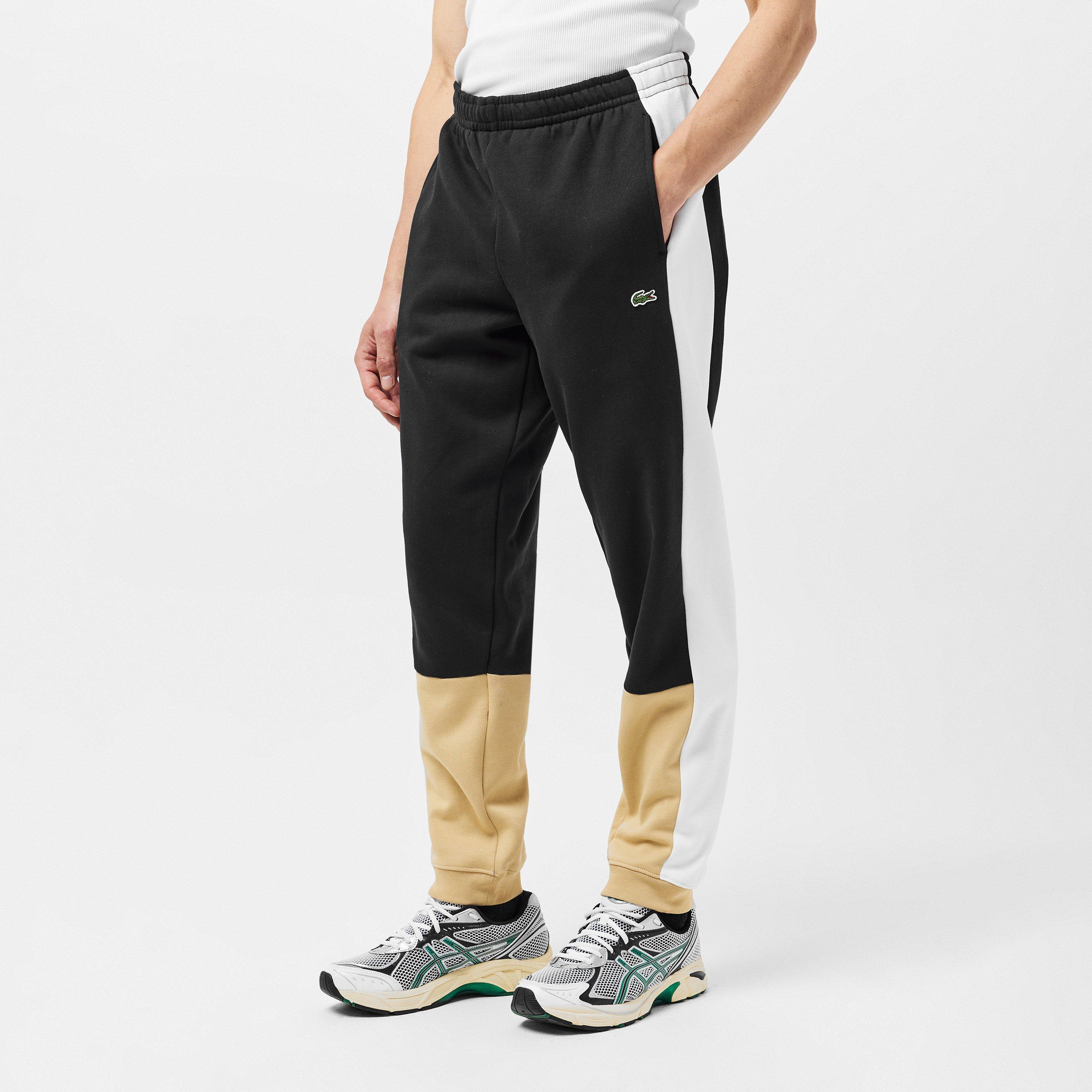 Black/Flour - Lacoste - Men's Closed Hem Fleece Joggers - 3