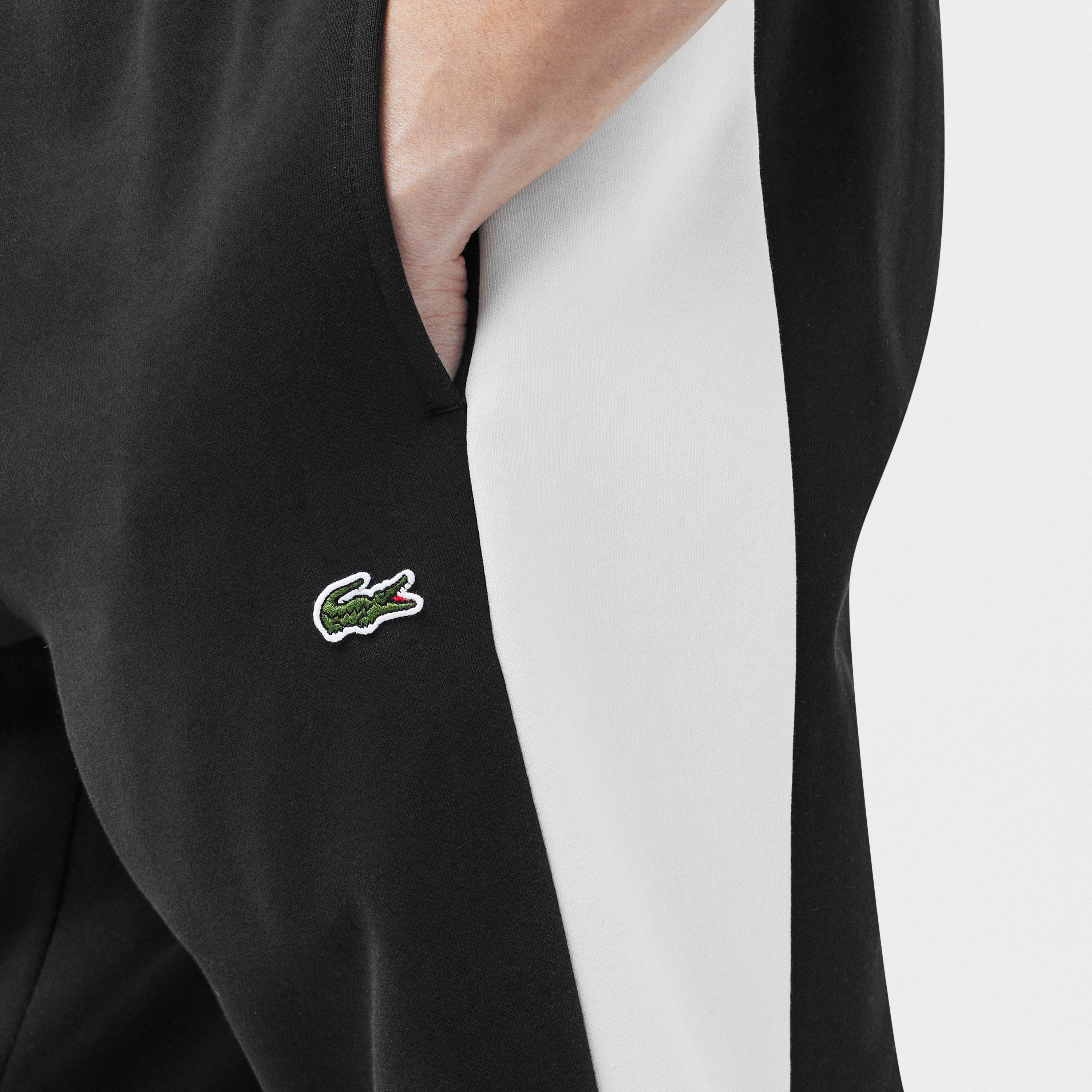 Black/Flour - Lacoste - Men's Closed Hem Fleece Joggers - 5