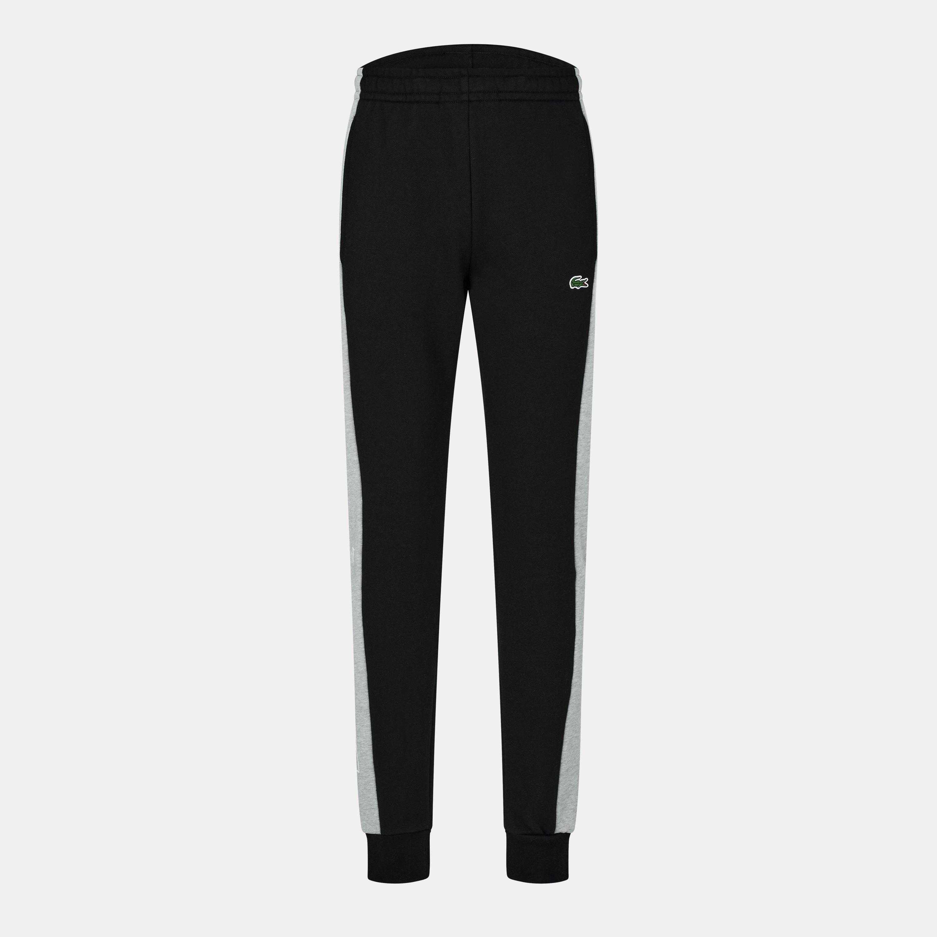 Zwart/Zilver - Lacoste - Men's Fleece Tapered Joggers - 1
