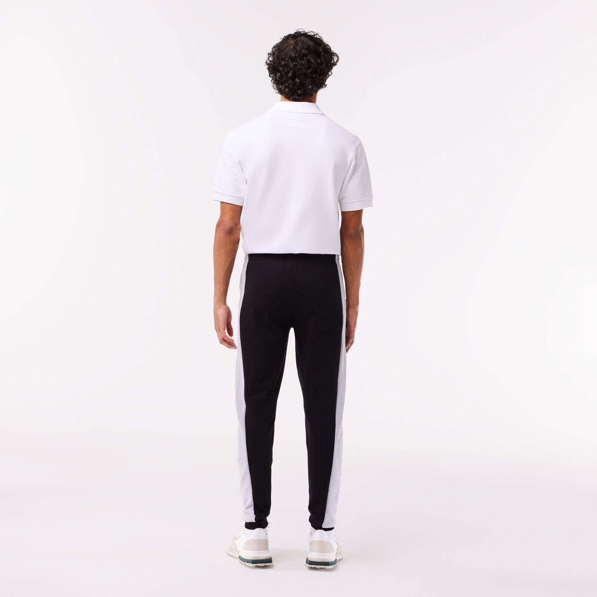 Sort/Sølv - Lacoste - Men's Closed Hem Fleece Joggers - 4