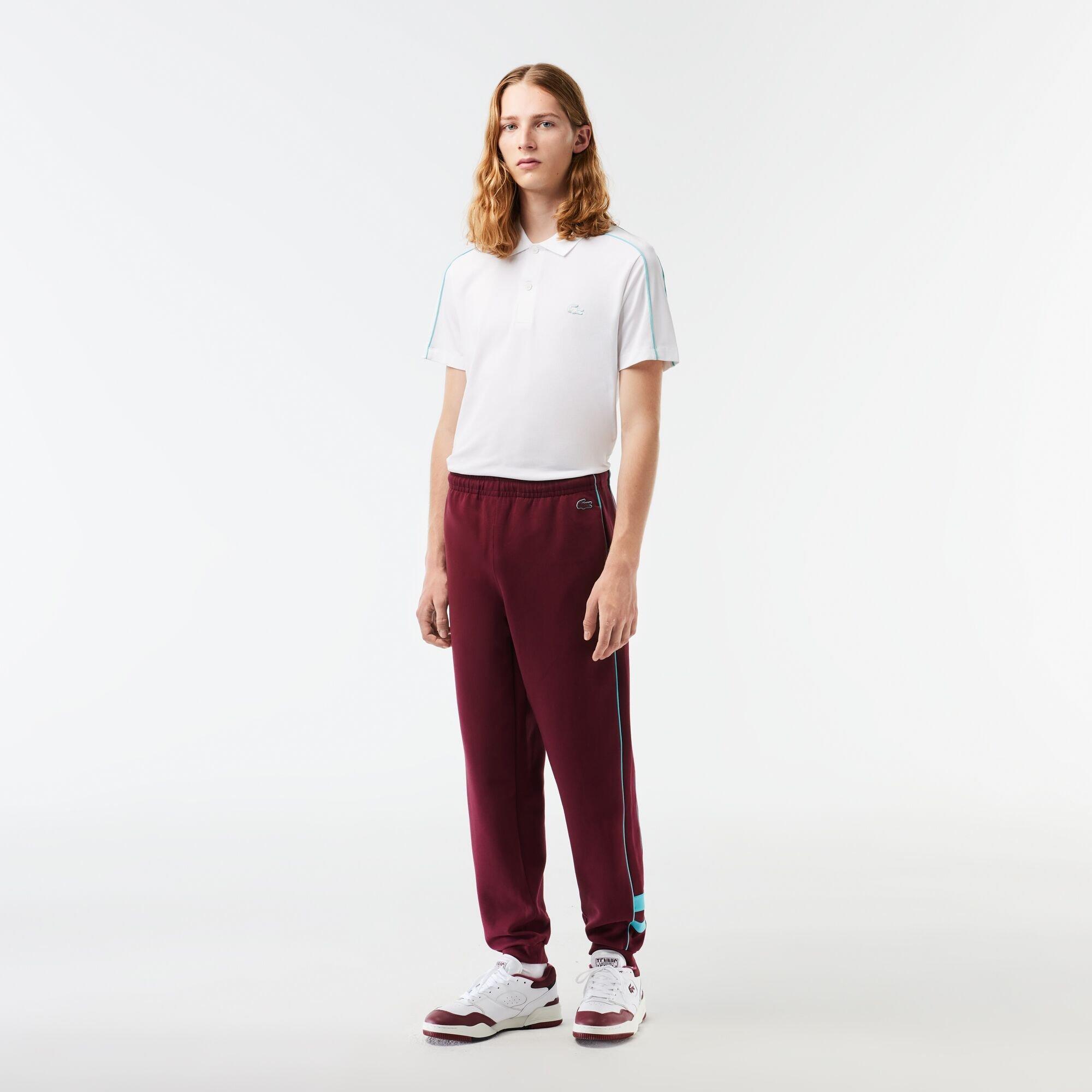 Zin/Cove - Lacoste - Men's Embroidered Closed Hem Fleece Joggers - 2