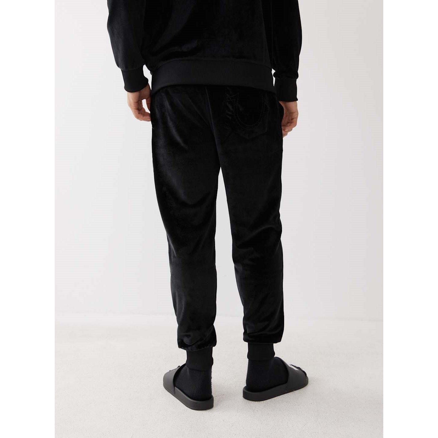 Negro azabache - True Religion - Velour Closed Hem Fleece Joggers - 2