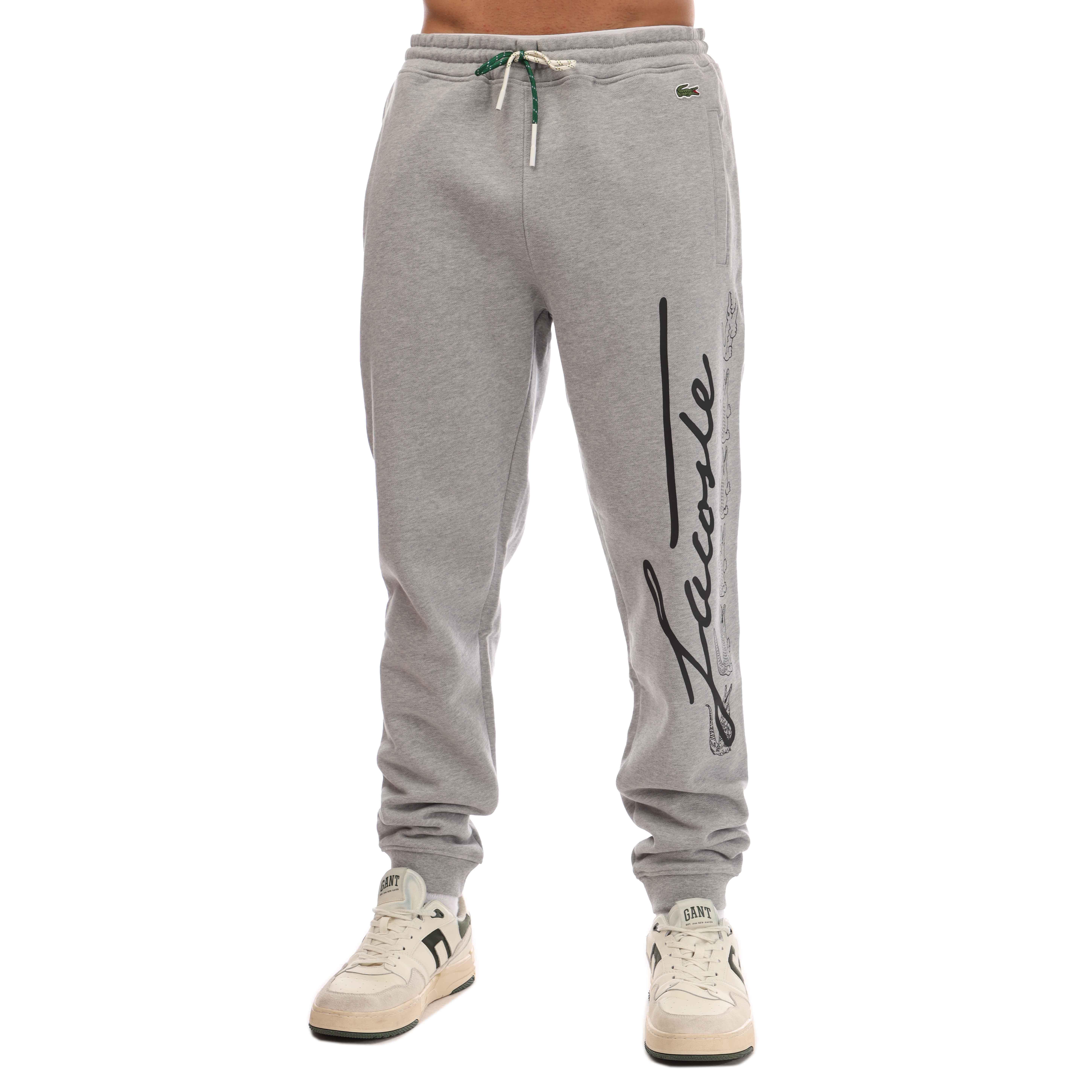 Heather Wall - Lacoste - Men's Printed Closed Hem Fleece Joggers - 3