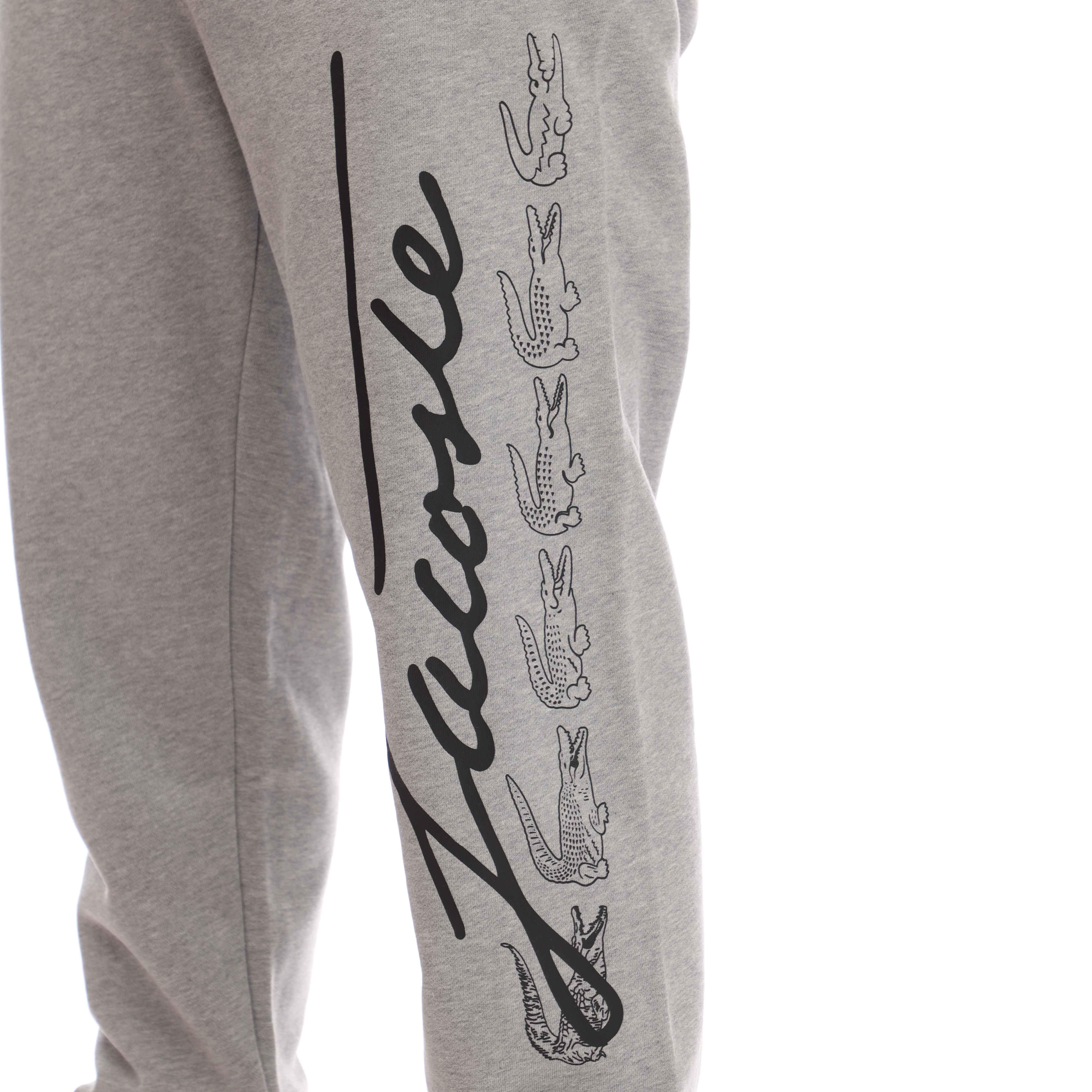 Heather Wall - Lacoste - Men's Printed Closed Hem Fleece Joggers - 5