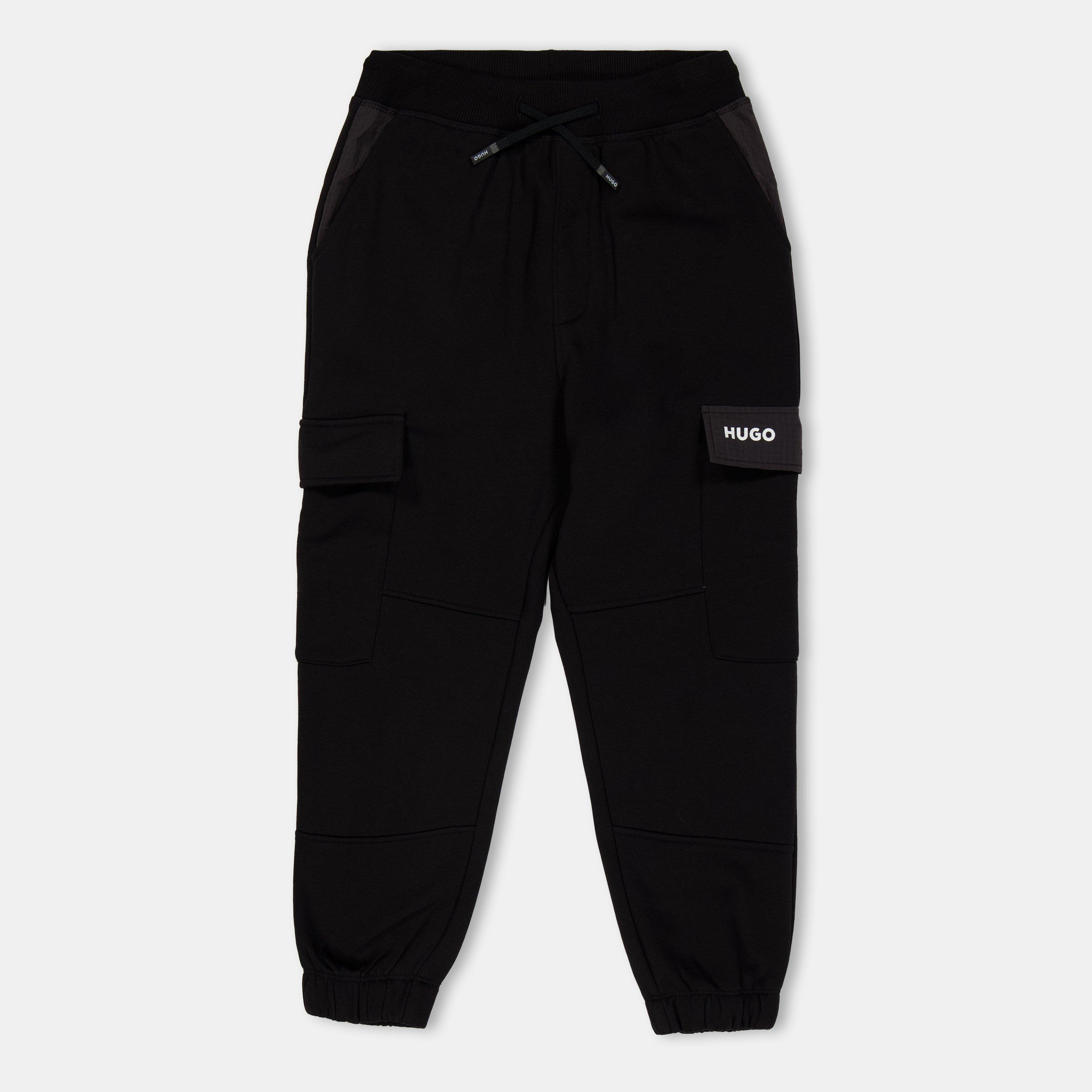 Black 09B - Hugo - Kids' Patch Closed Hem Fleece Joggers - 1