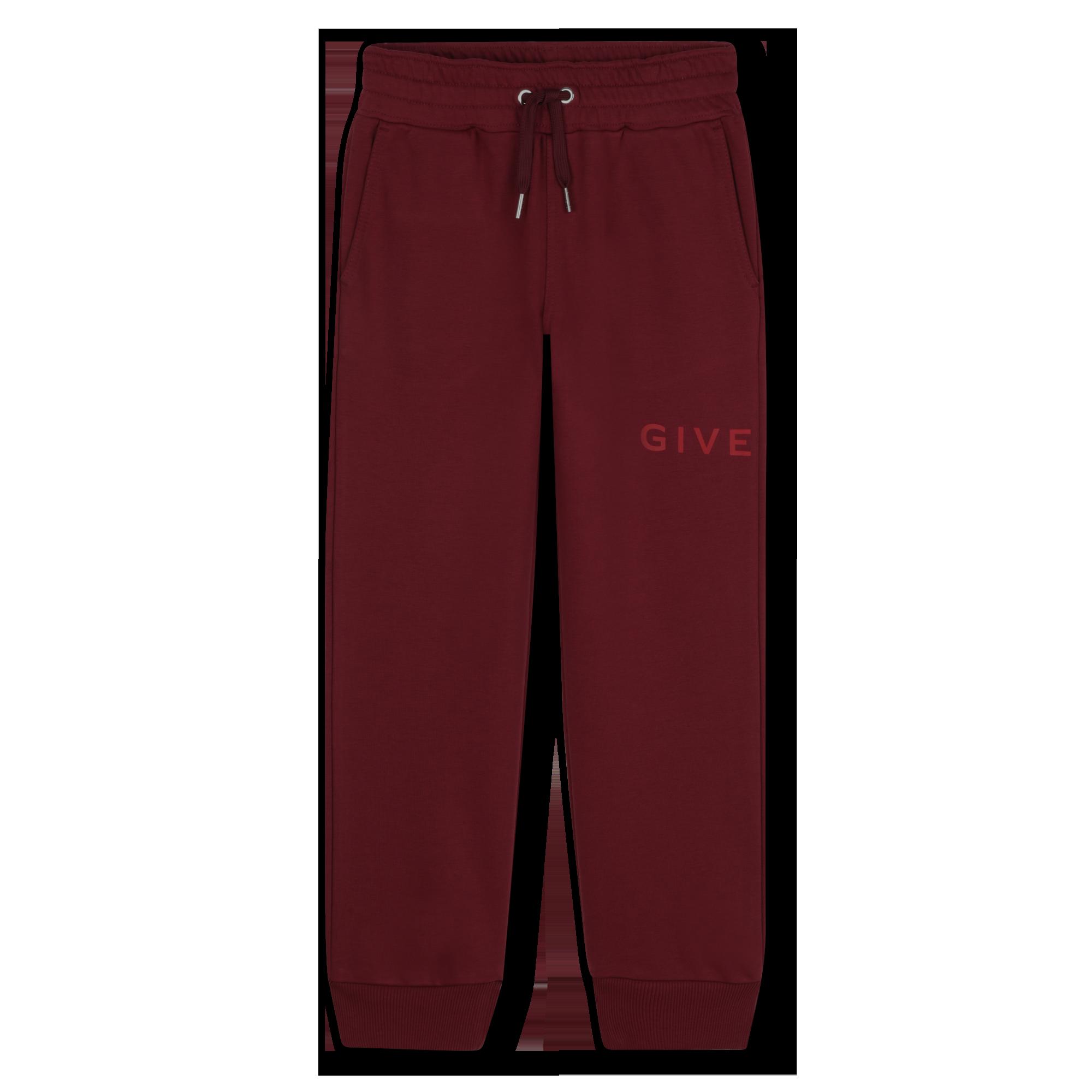 GIVENCHY  Kids' Fleece Joggers - Red 95C - Size 14Y