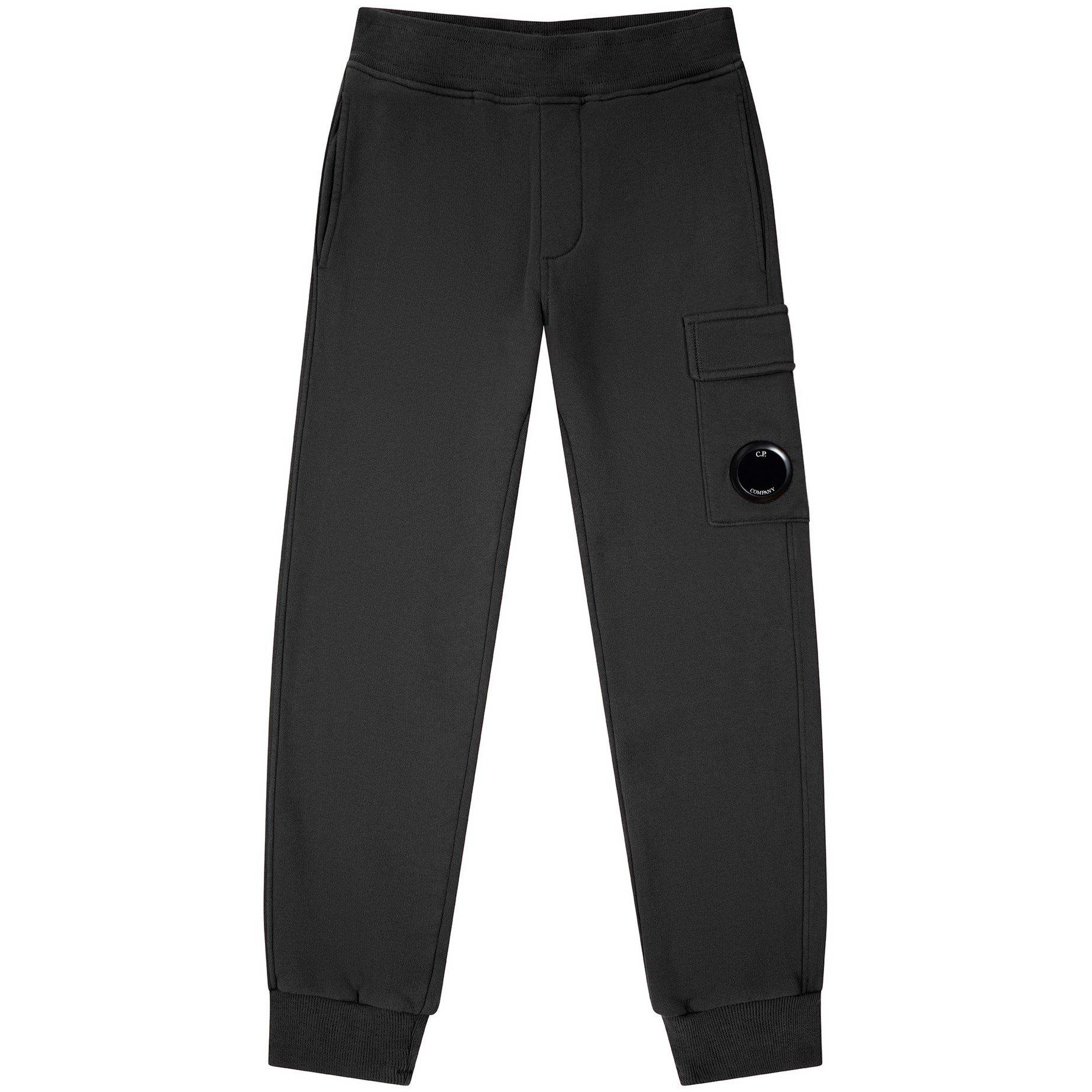 Black 999 - CP Company - Boy's Lens Fleece Jogging Bottoms - 1