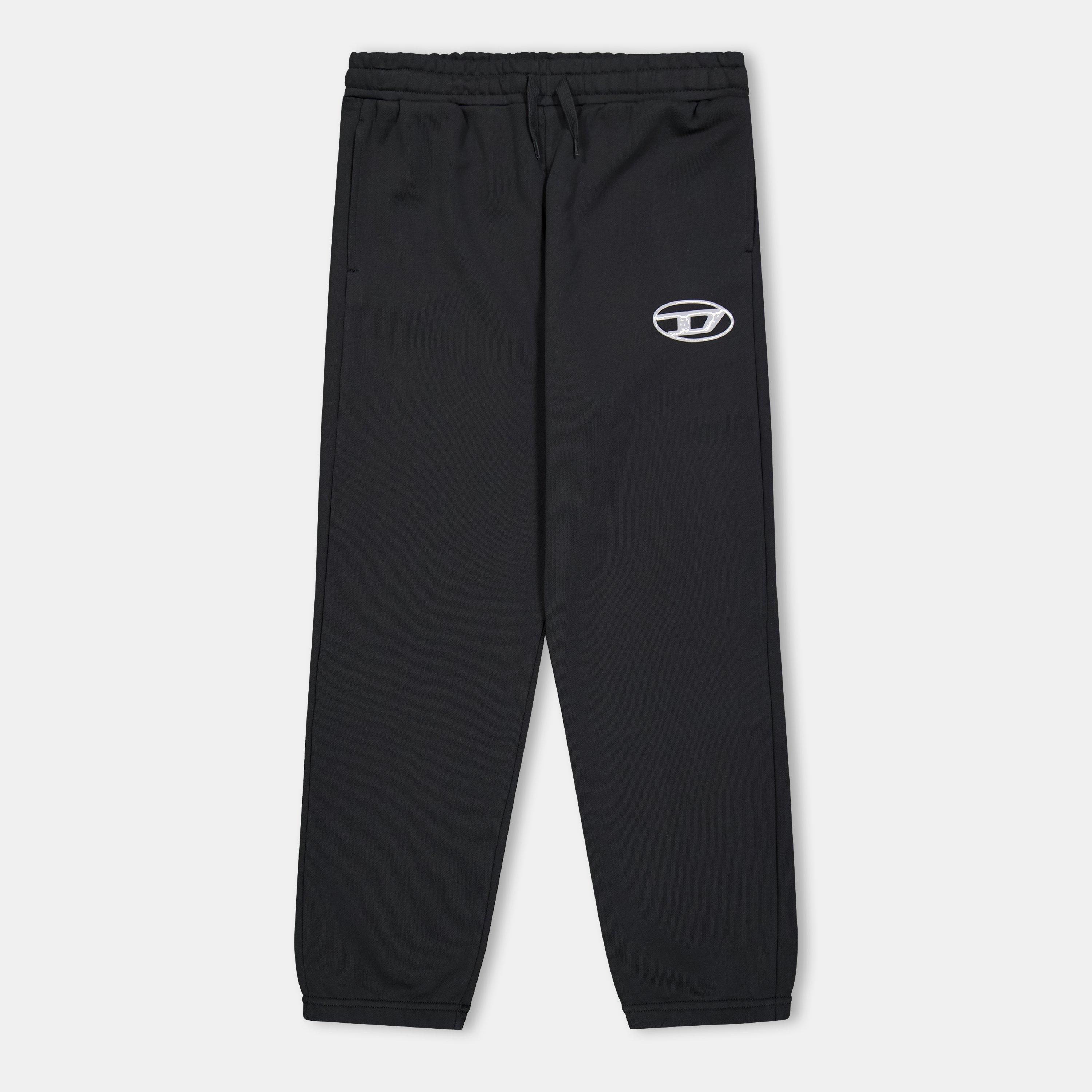 Diesel  Kids Closed Hem Fleece Jogging Bottoms - Black K900 - Size 12Y