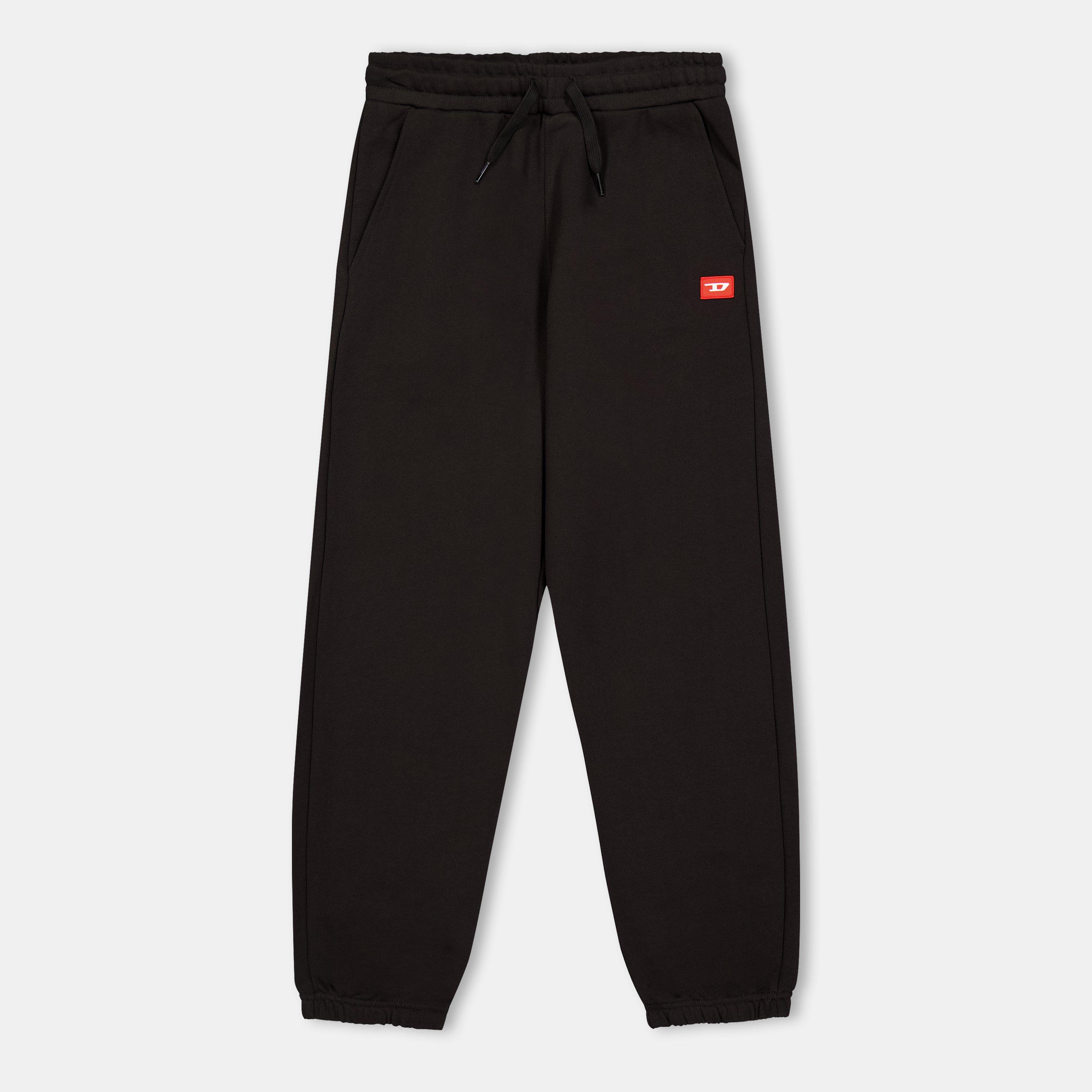 Diesel  Kids Closed Hem Fleece Jogging Bottoms - Black K900 - 12Y