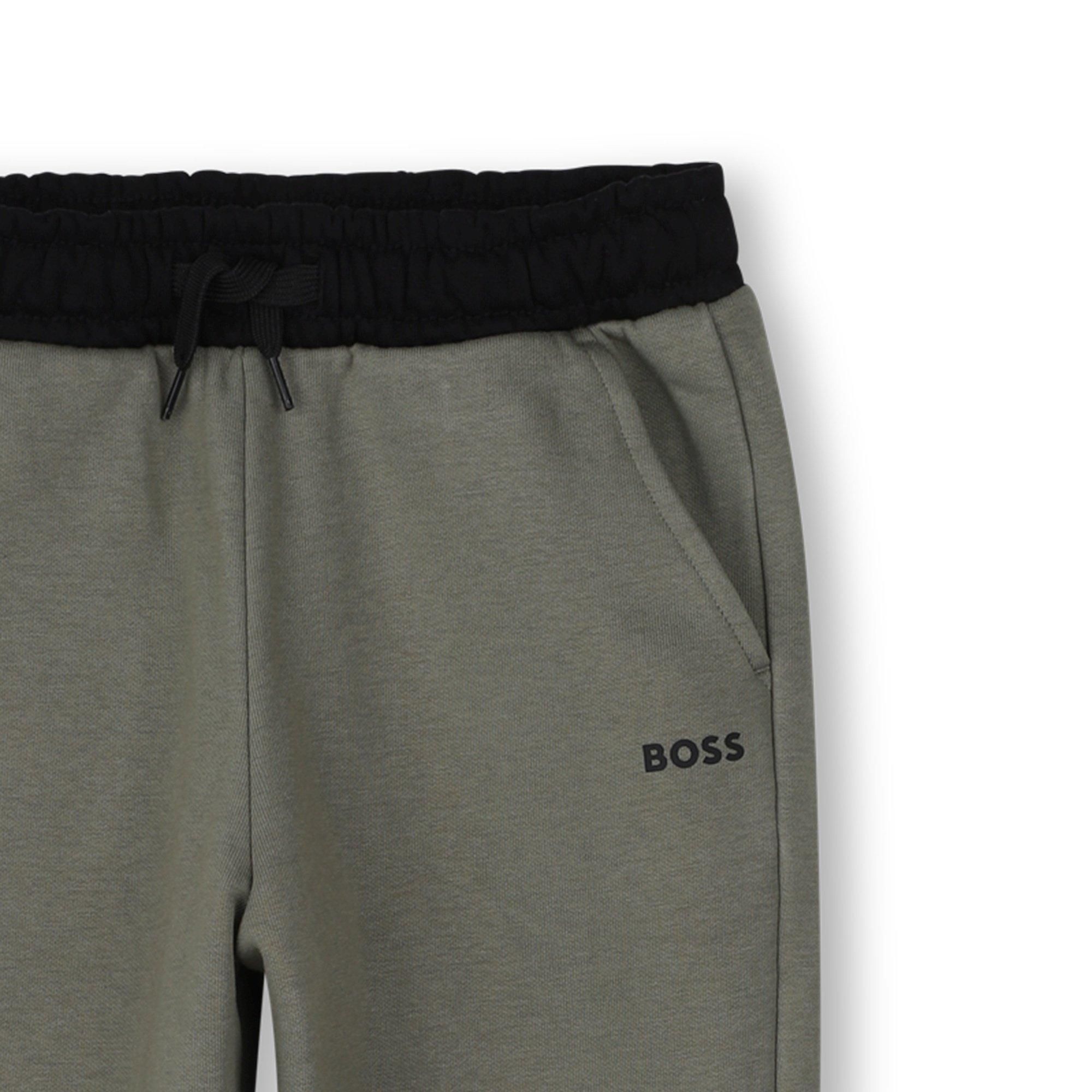 Black - Boss - Kids Closed Hem Fleece Jog Pants - 3