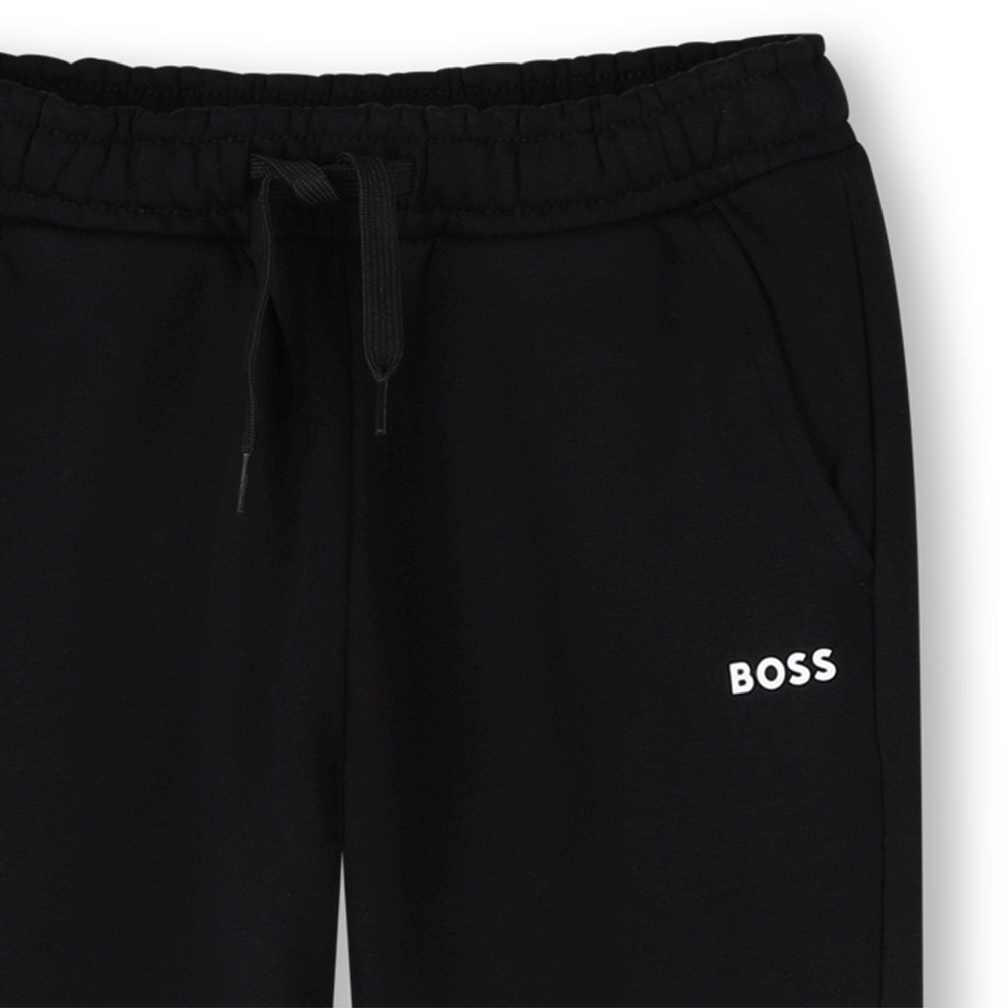 Black - Boss - Kids' Jog CH Closed Hem Fleece Joggers - 4