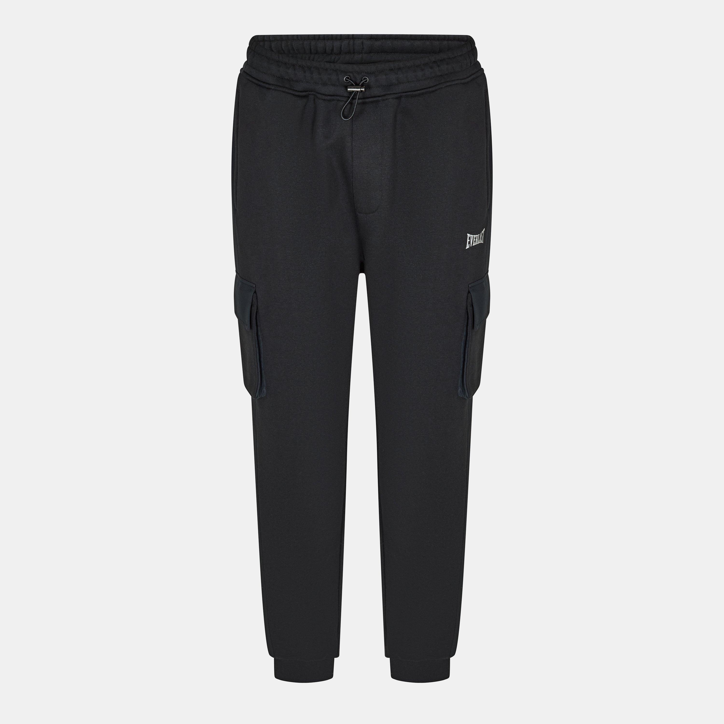 Everlast Men's Utility Closed Hem Fleece Joggers - Black - XL