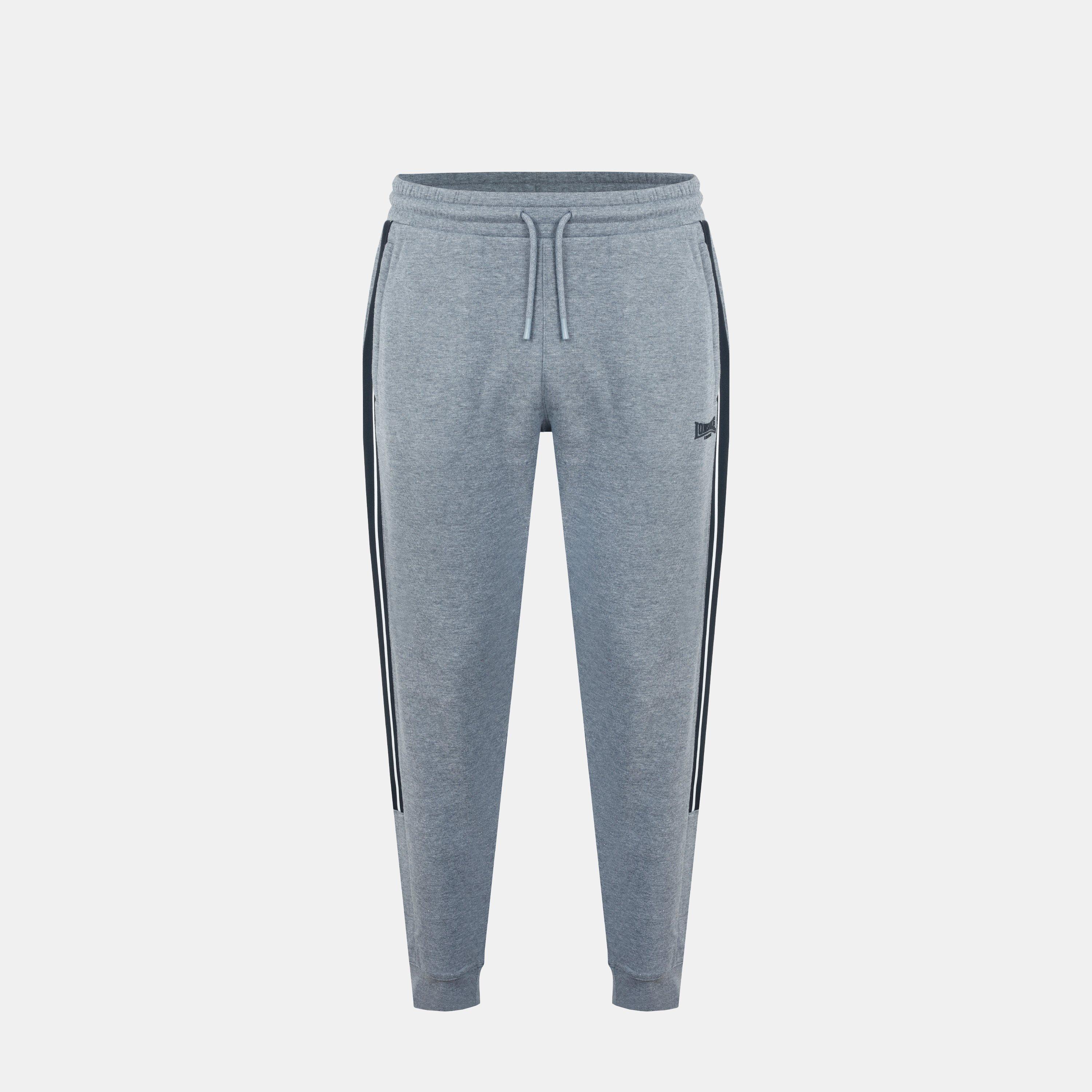 Lonsdale Men's Closed Hem Fleece Joggers - Dark Heather - 2XL