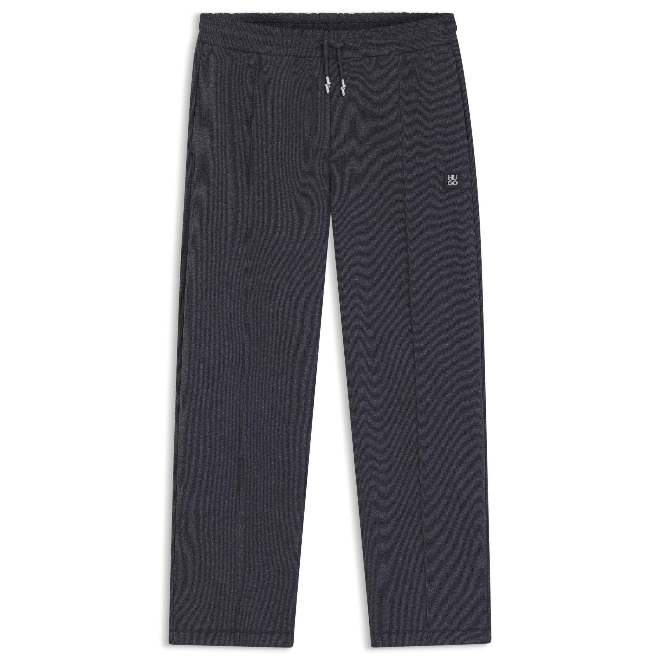 Grey 037 - Hugo - Men's Dineto Red Closed Hem Fleece Joggers