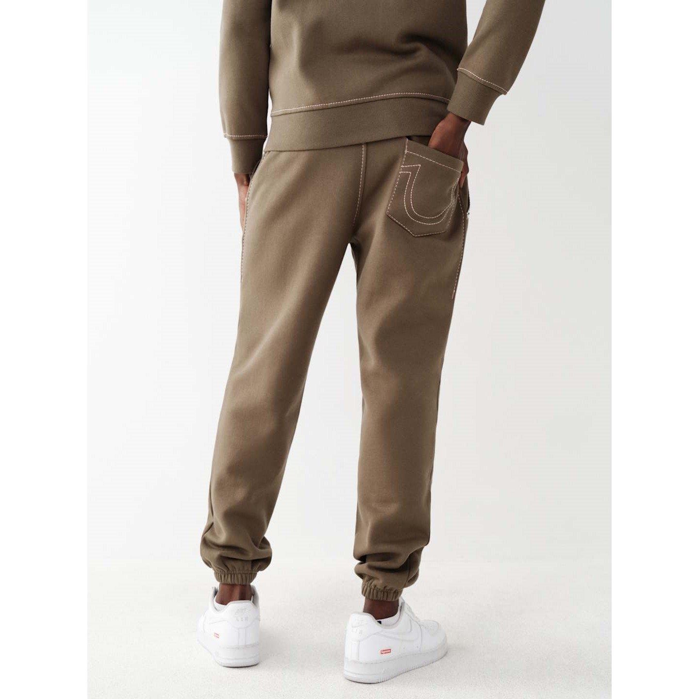 Kalamata/Pink - True Religion - Closed Hem Fleece Joggers - 2