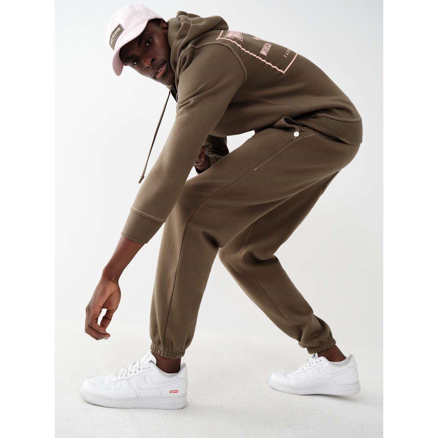 Kalamata/Pink - True Religion - Closed Hem Fleece Joggers - 3