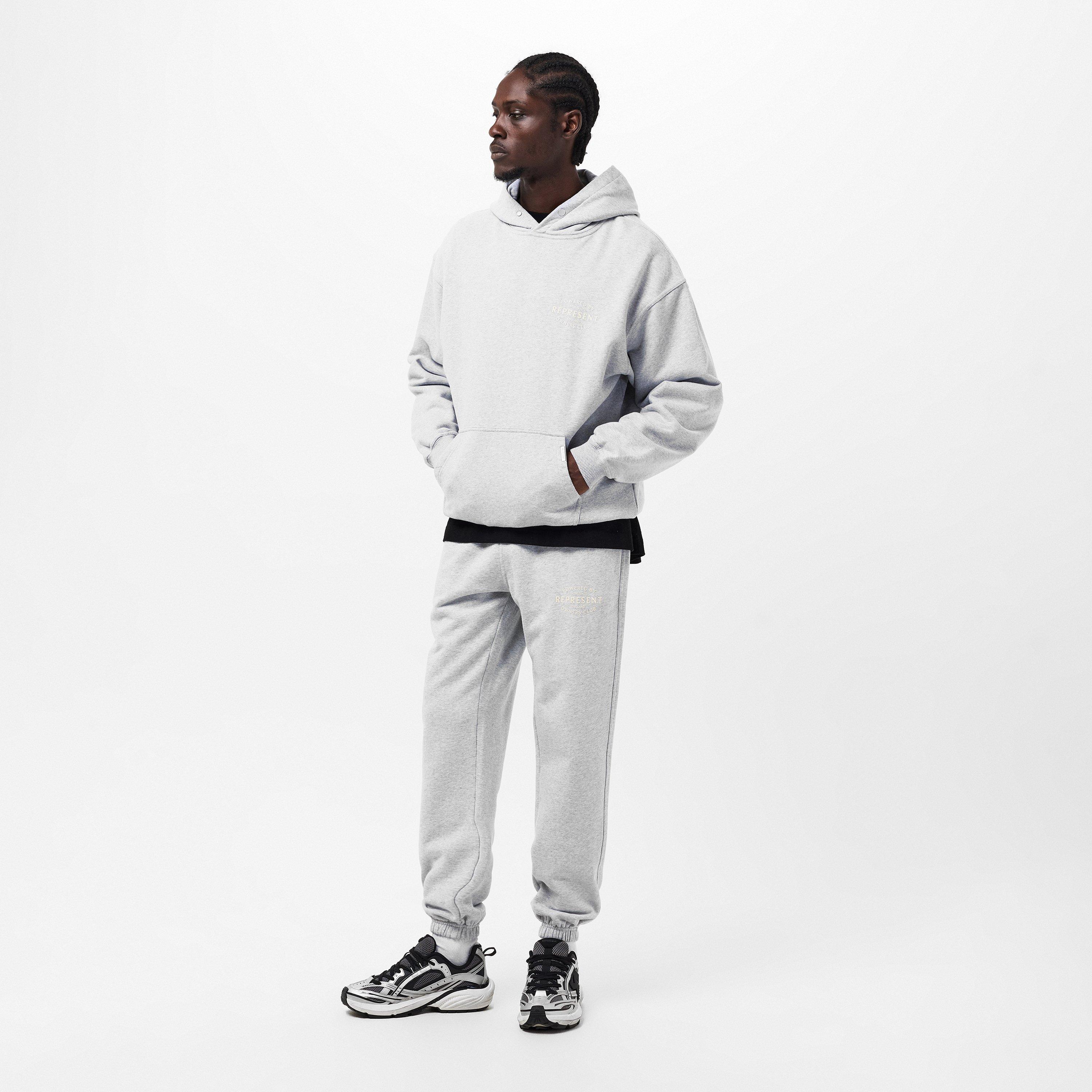 Ash Grey - Represent - Men's Closed Hem Fleece Jogging Bottoms - 6