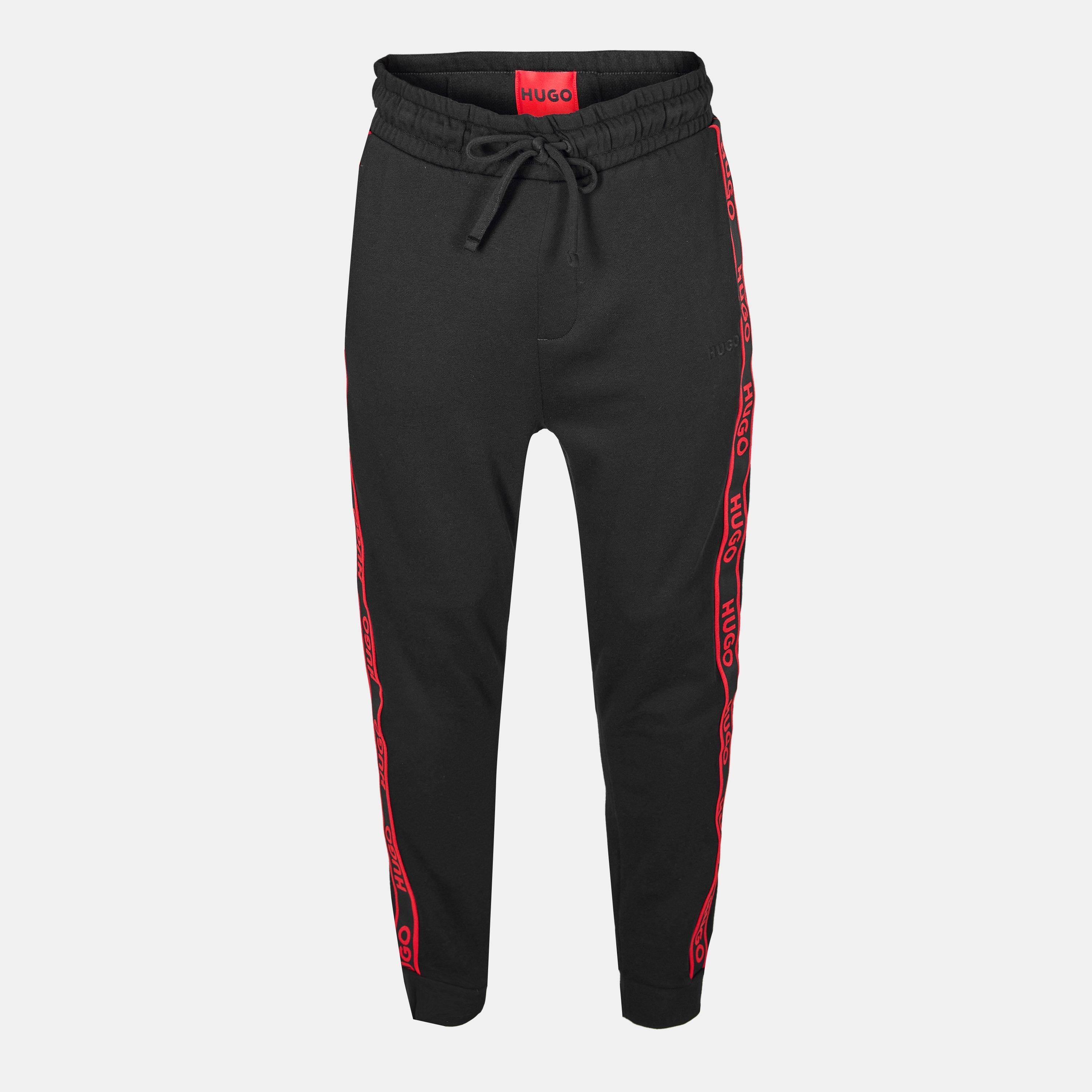 Black - Hugo - Mens HUGO Bodywear Liam Closed Hem Soft Fleece Joggers with Elasticated Cuffs - 1