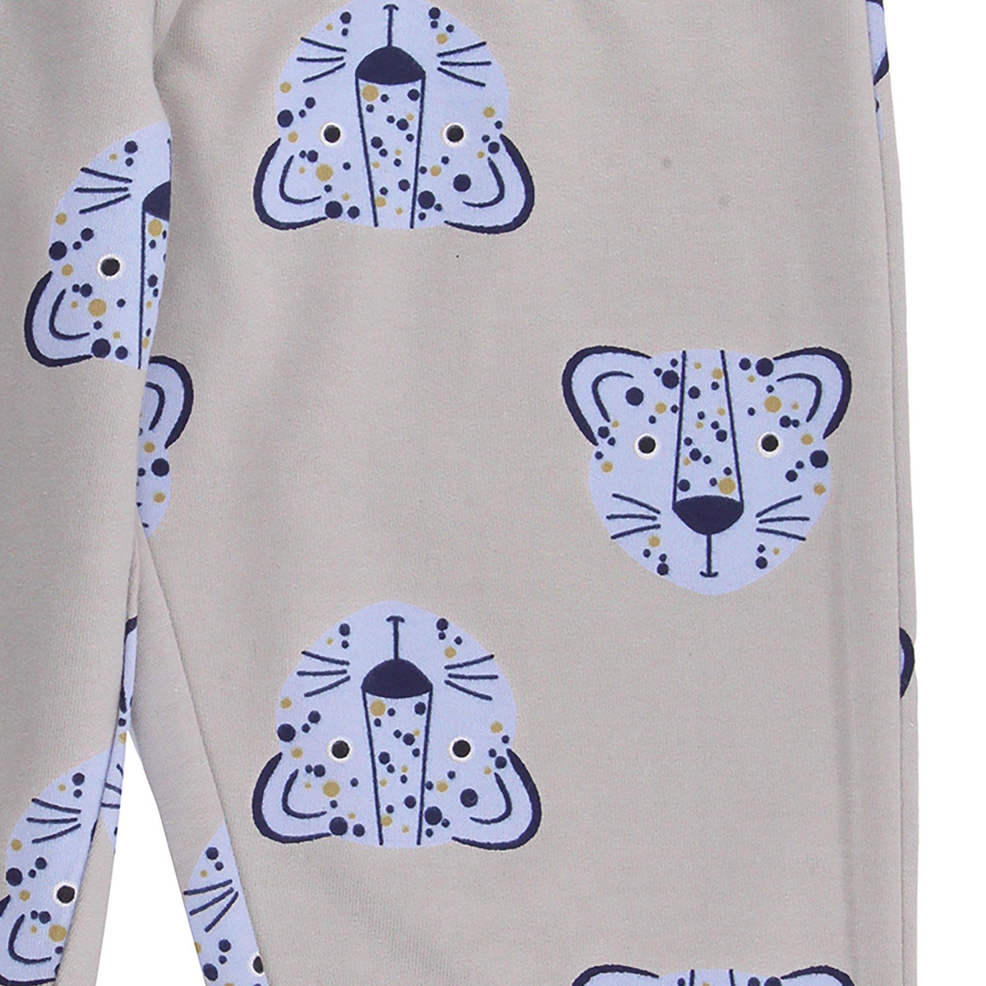 Grey - Lilly and Sid - Closed Hem Fleece Jogger - 4