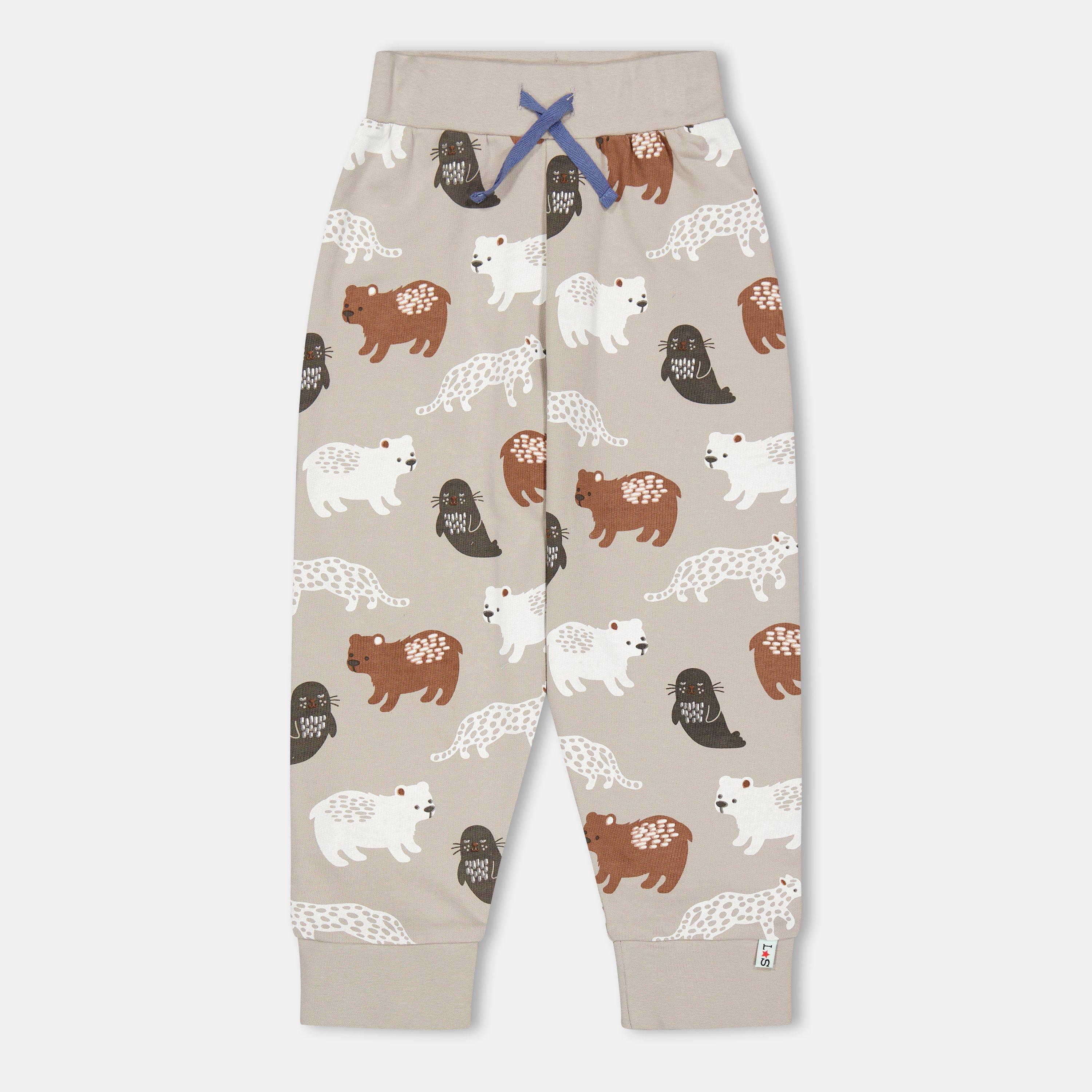 Lilly And Sid Boys Lilly & Sid coloured Mixed Animal Print Joggers - Grey - 6-7 Years