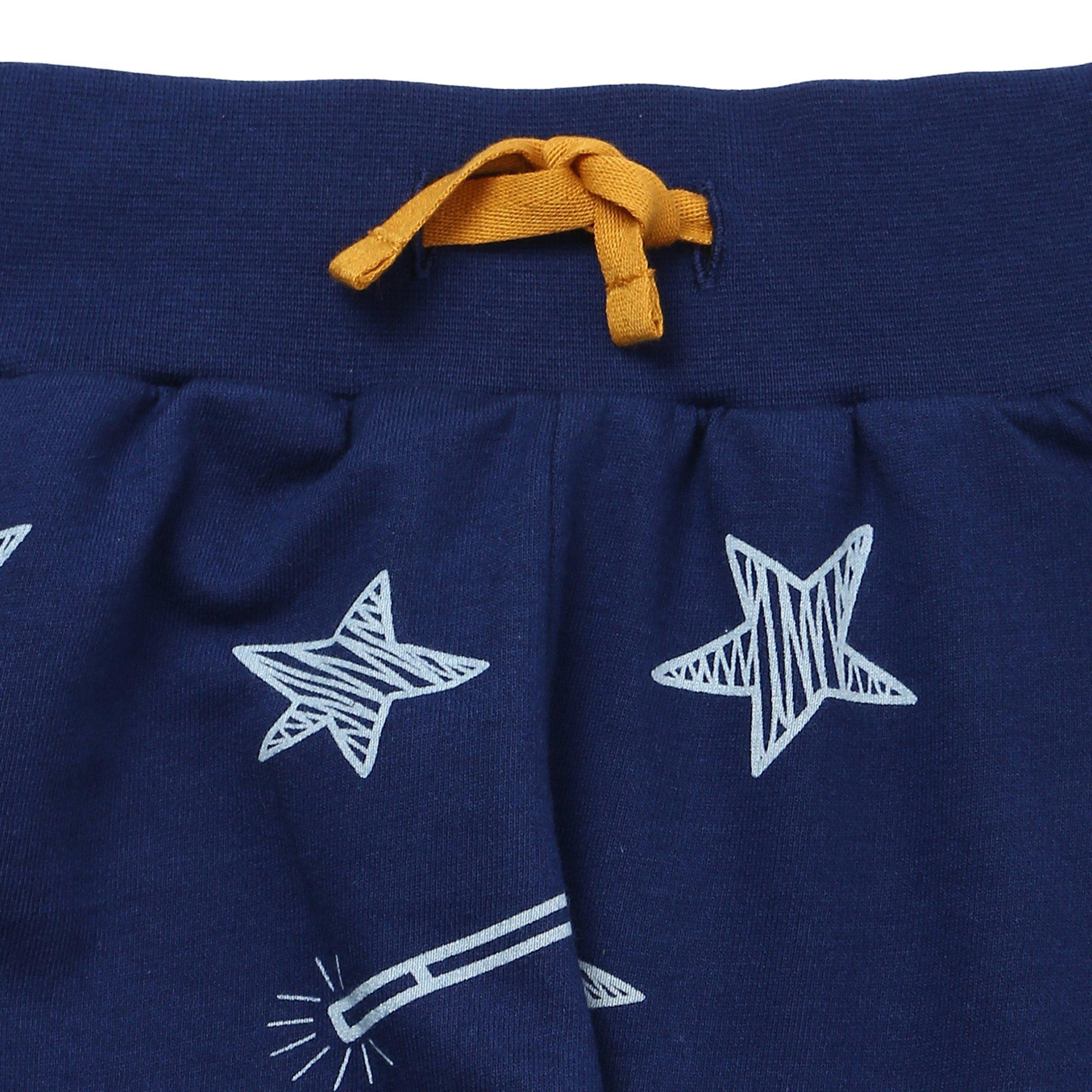 Azul marino - Lilly and Sid - LaS Stars Closed Hem Fleece Joggers - 3
