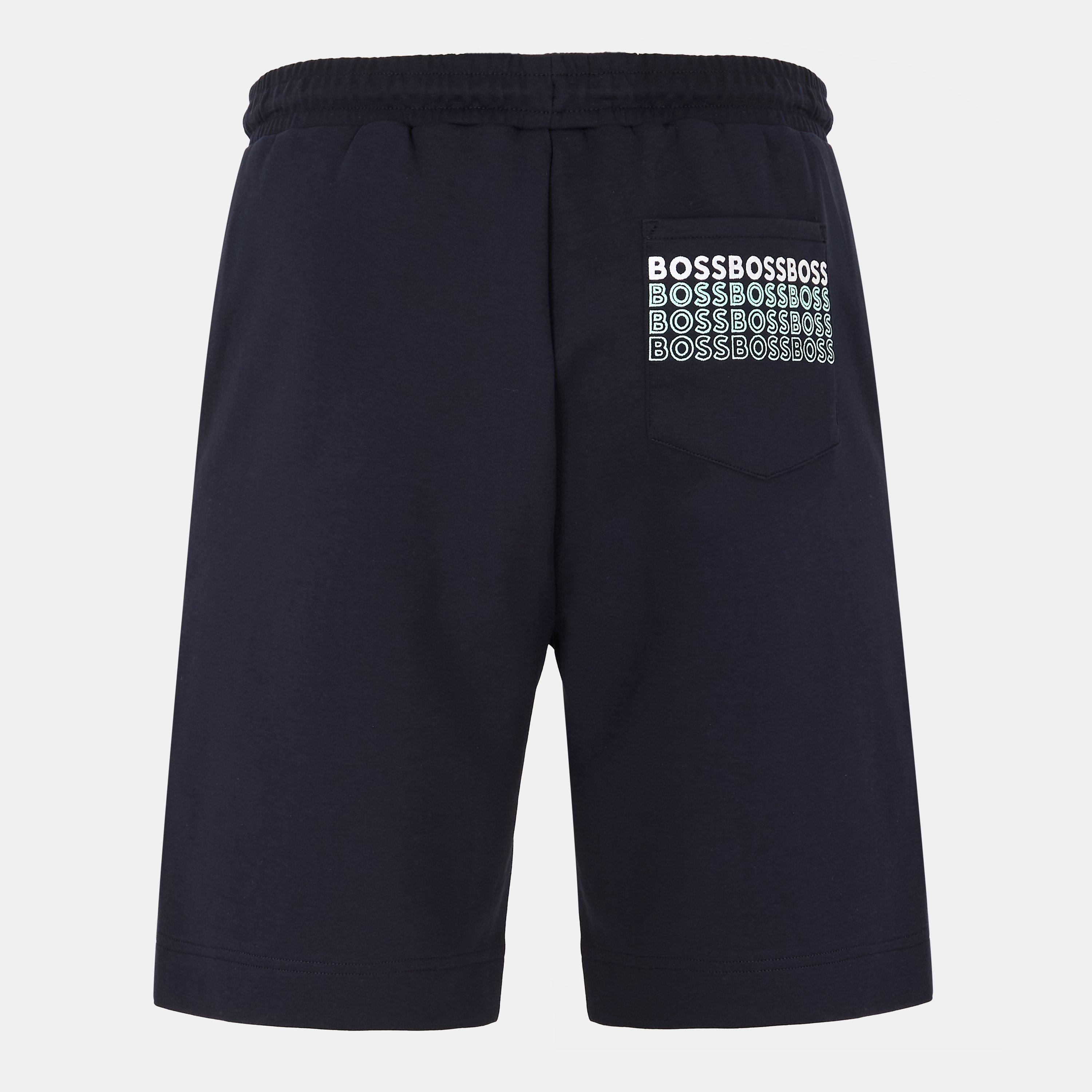 Blue - Boss - Men's Closed Hem Fleece Jogging Bottoms - 2