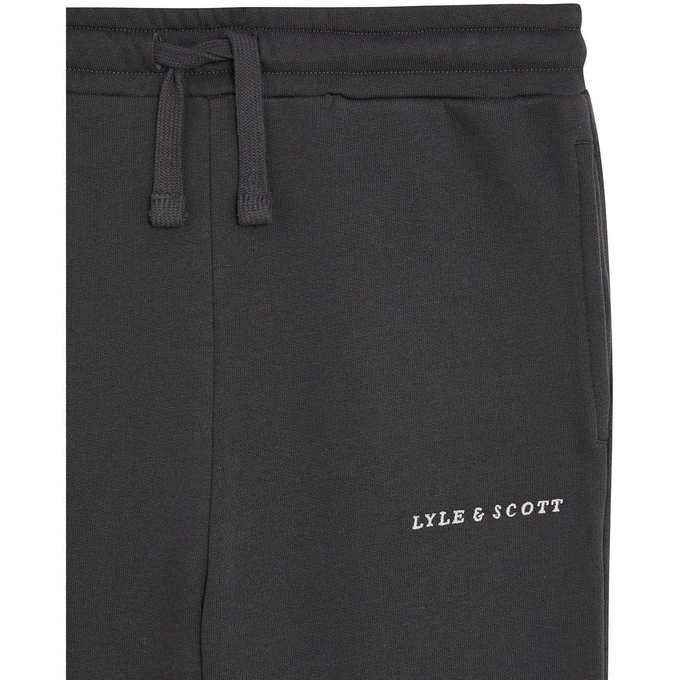 W635 Gunmetal - Lyle and Scott - Kids' Logo Closed Hem Fleece Joggers - 2