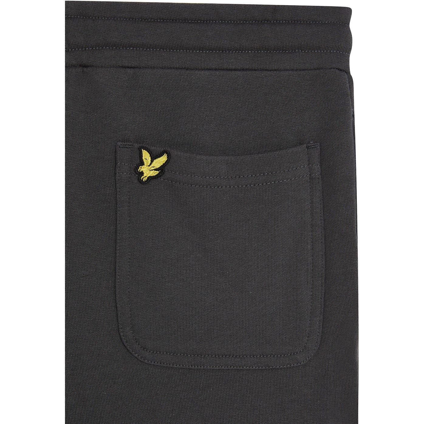 W635 Gunmetal - Lyle and Scott - Kids' Logo Closed Hem Fleece Joggers - 3