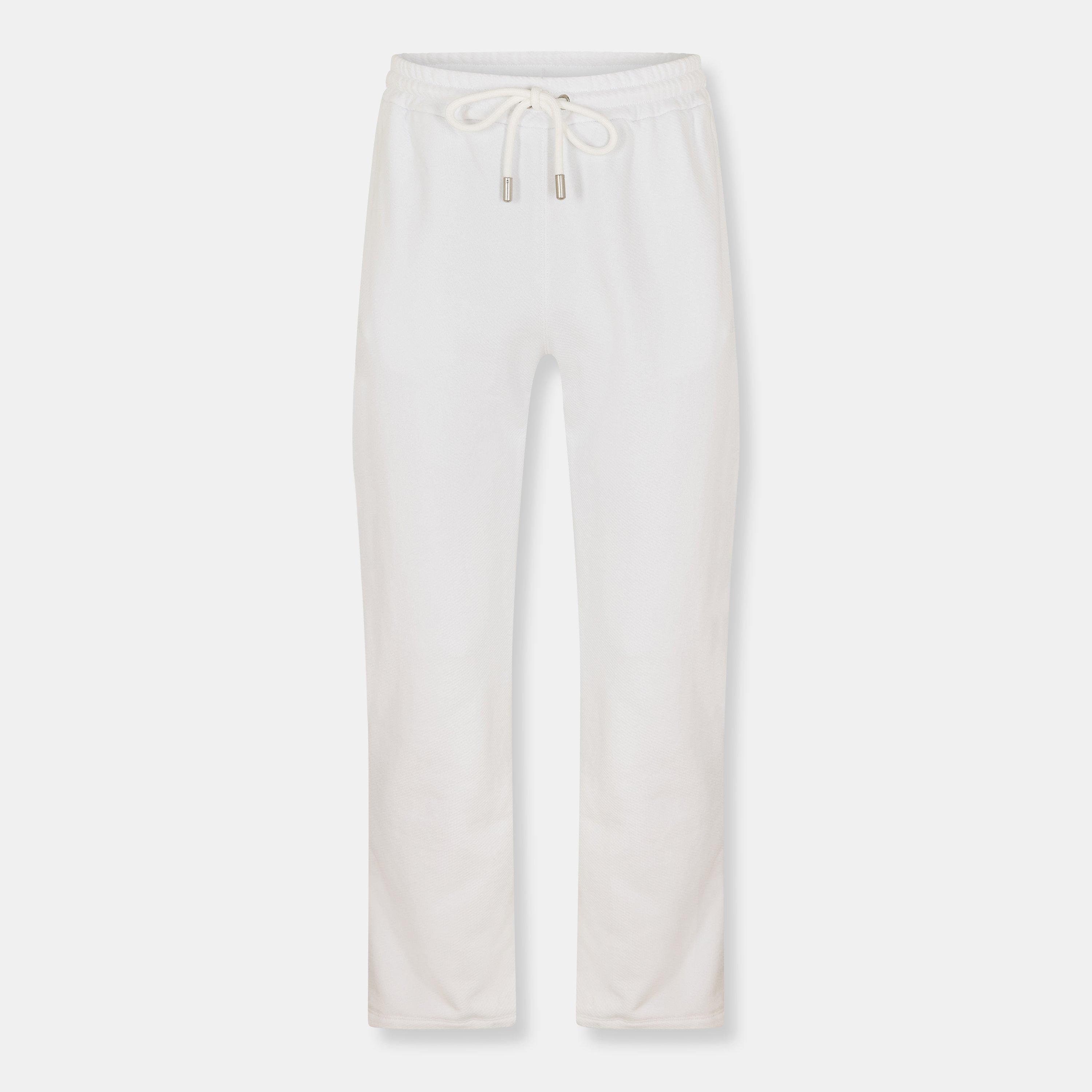 White - Off White - Men's Closed Cuff Fleece Tapered Joggers - 1