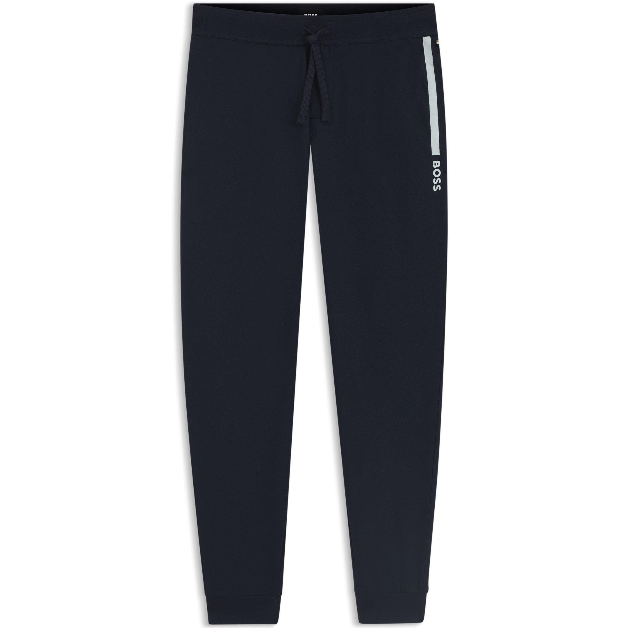 Boss Men's Logo Tapered Jogging Bottoms - Dark Blue 404 - 2XL