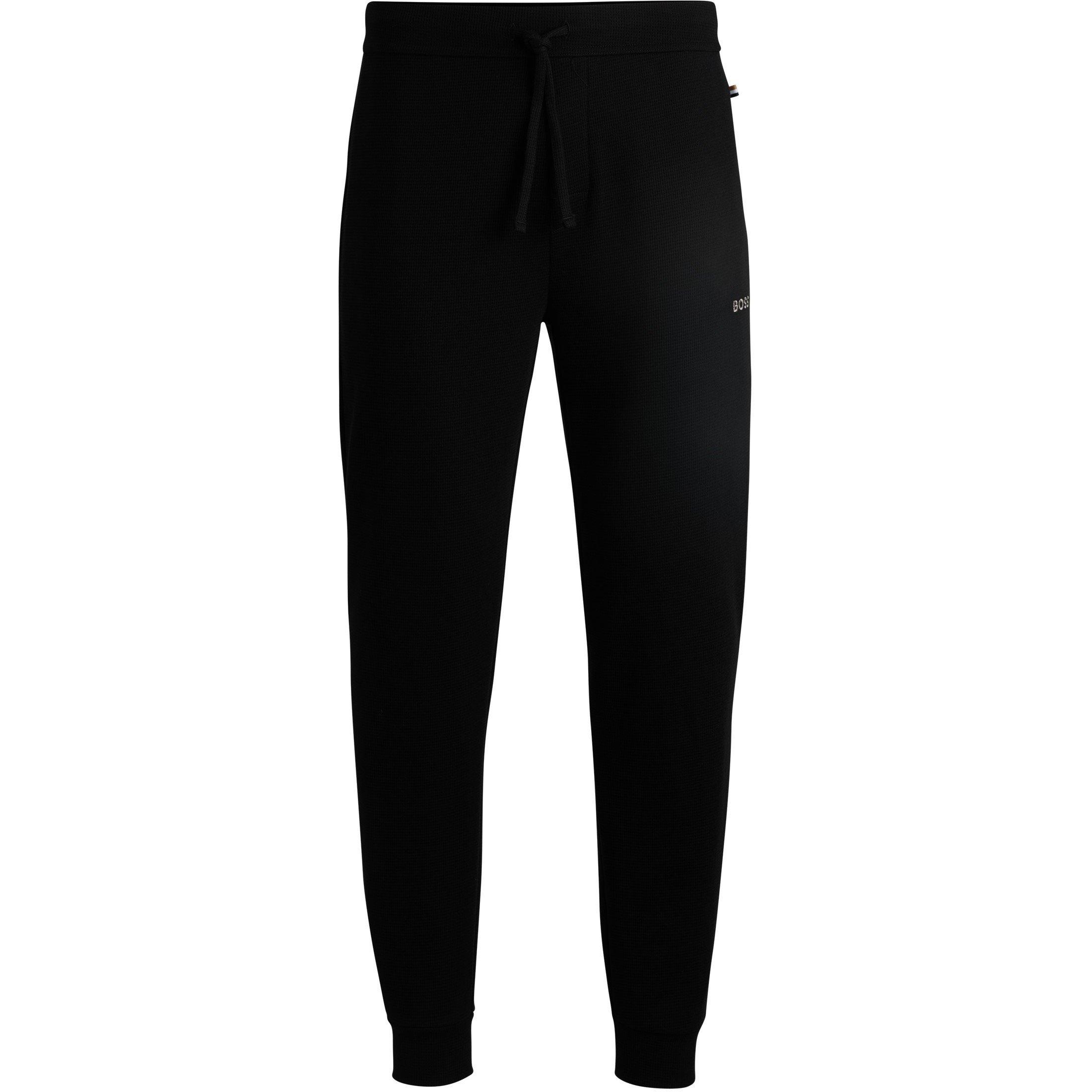 Boss Men's BW Waffle Jogging Bottoms - Black 001 - Large