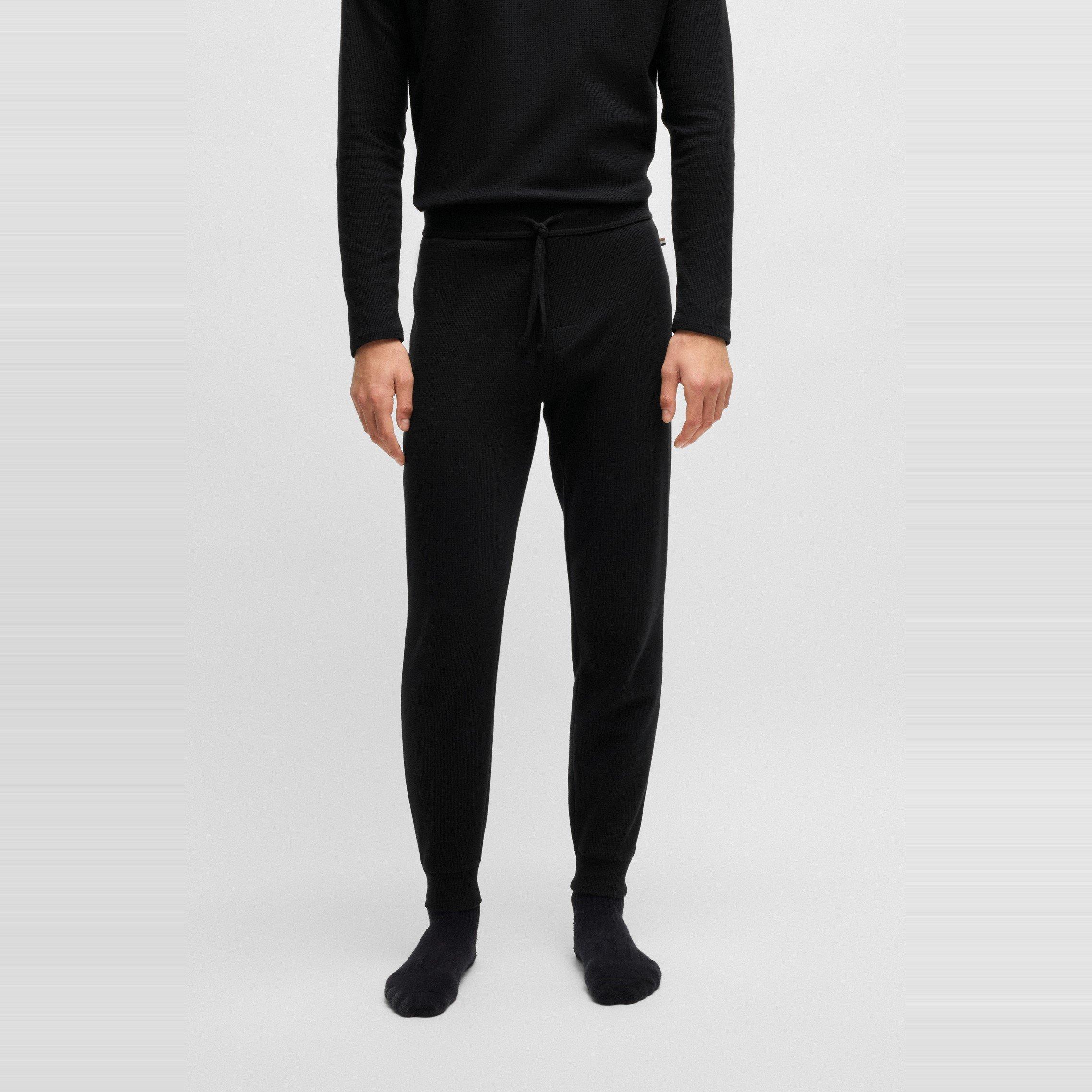 Black 001 - Boss - BW Waffle Jogging Bottoms - 2