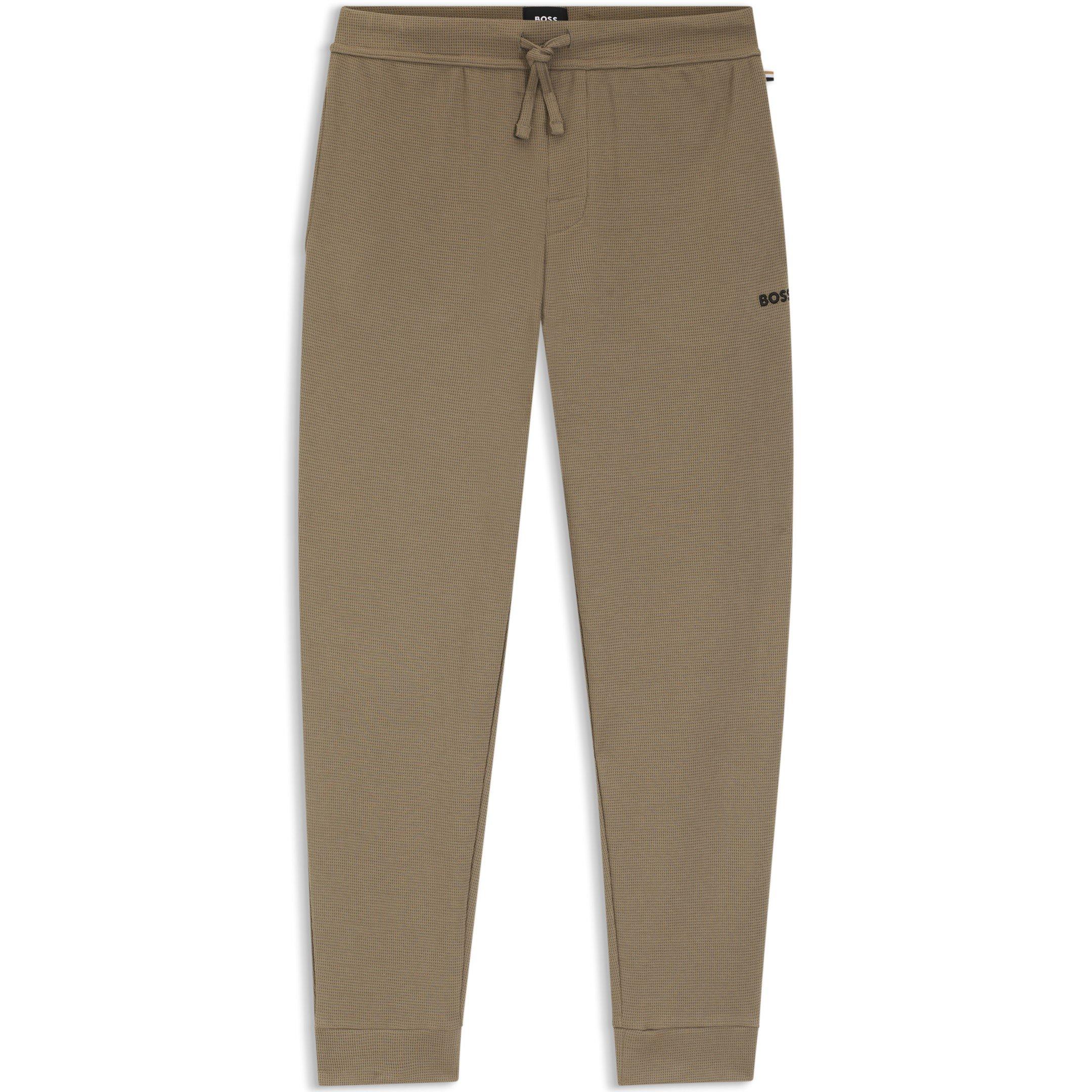 Boss Men's Bw Waffle Jogging Bottoms - Open Brown 245 - Large