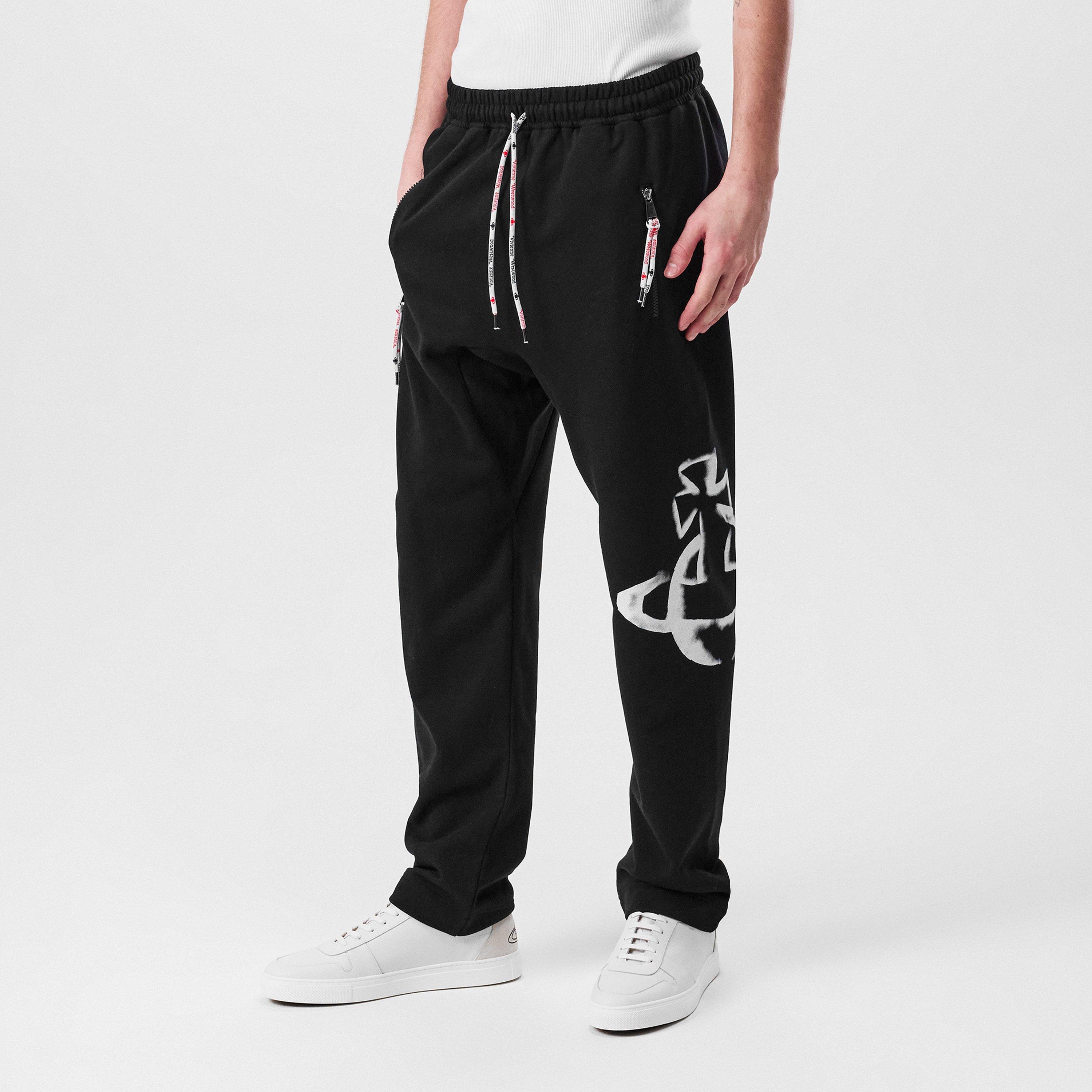 Black - Vivienne Westwood - Stencil Orb Jogging Bottoms - 2