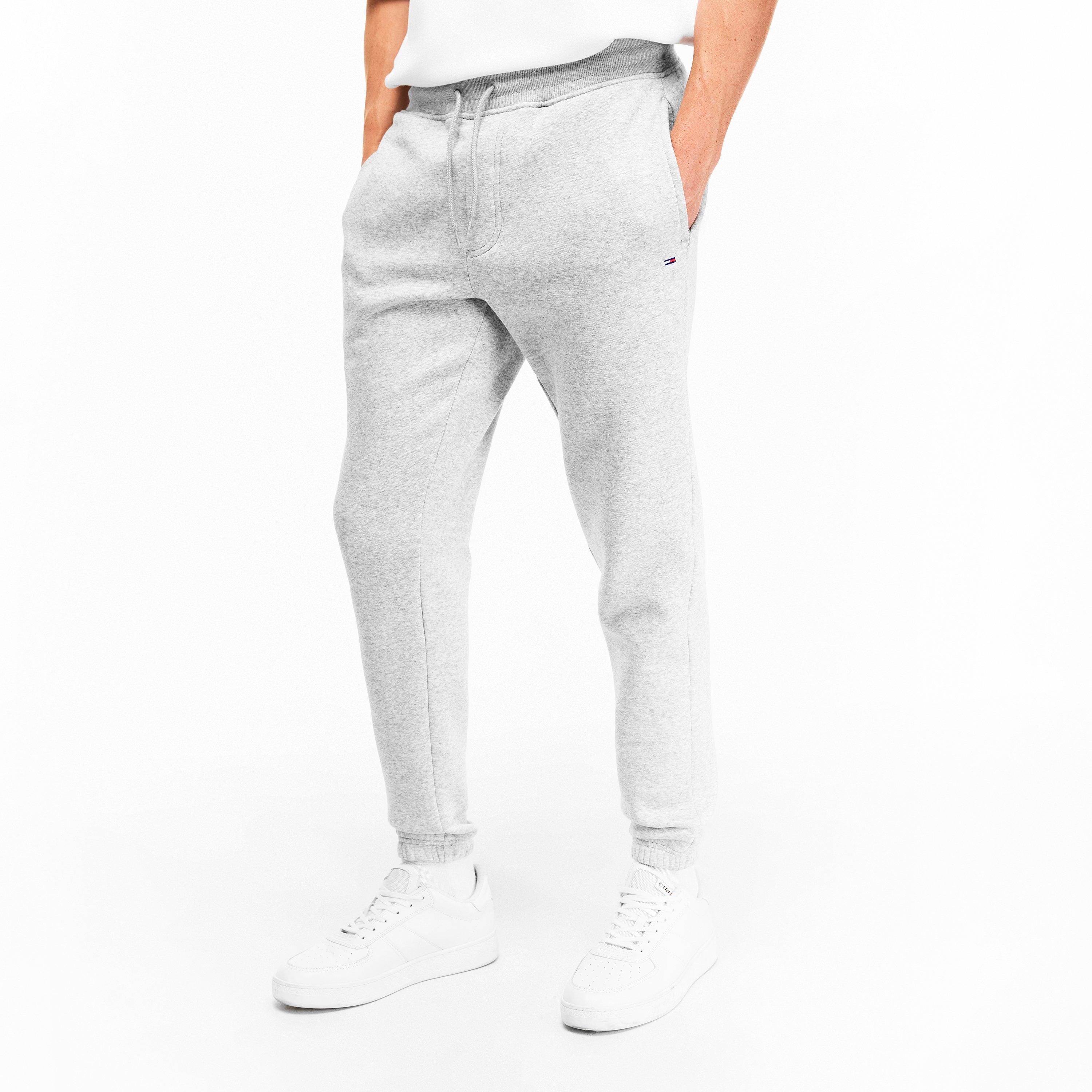 Lt Grey P01 - Tommy Jeans - Men's TJ Flag Slim Closed Hem Fleece Joggers - 3