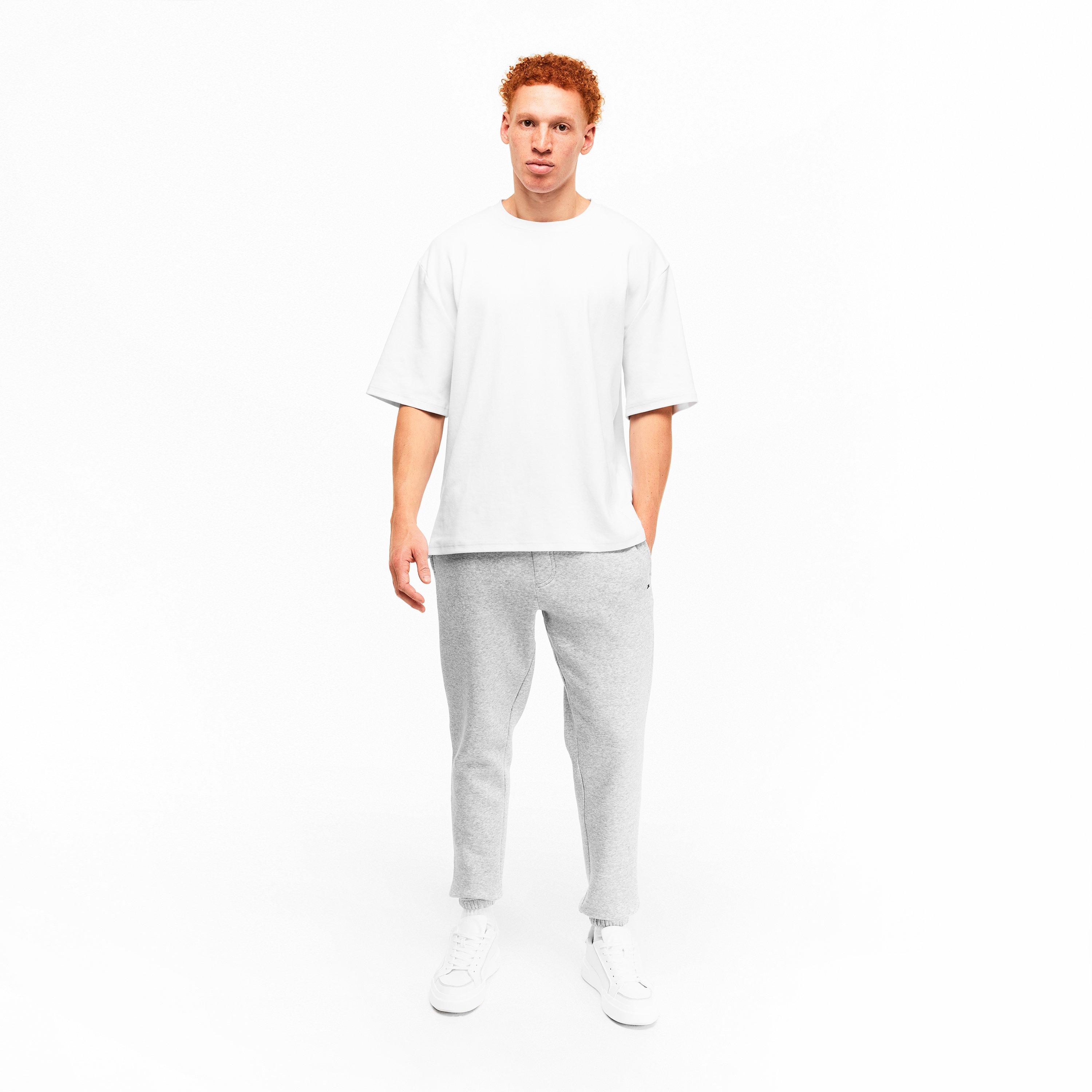 Lt Grey P01 - Tommy Jeans - Men's TJ Flag Slim Closed Hem Fleece Joggers - 5