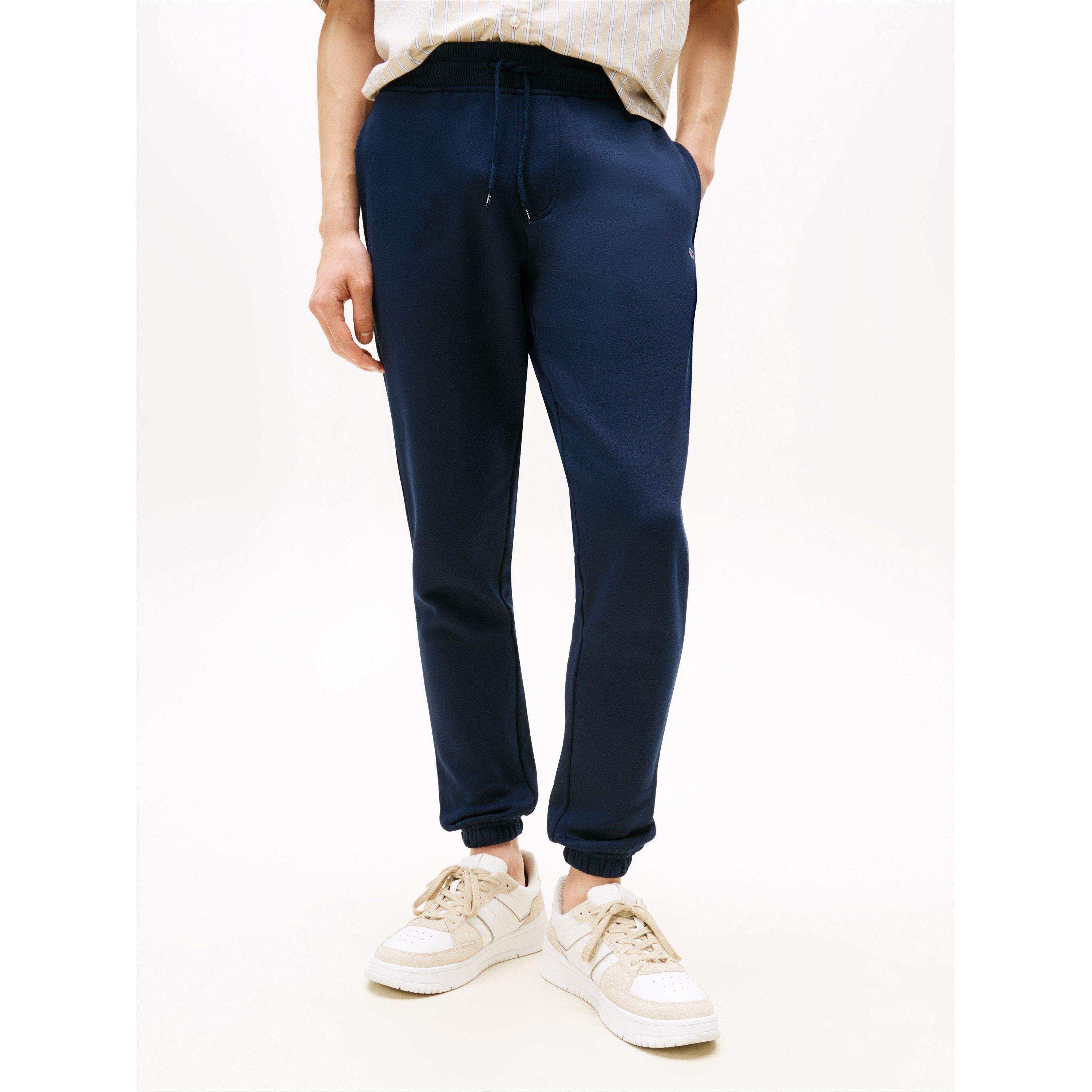 Dark Navy C1G - Tommy Jeans - Men's TJ Flag Slim Closed Hem Fleece Joggers - 2