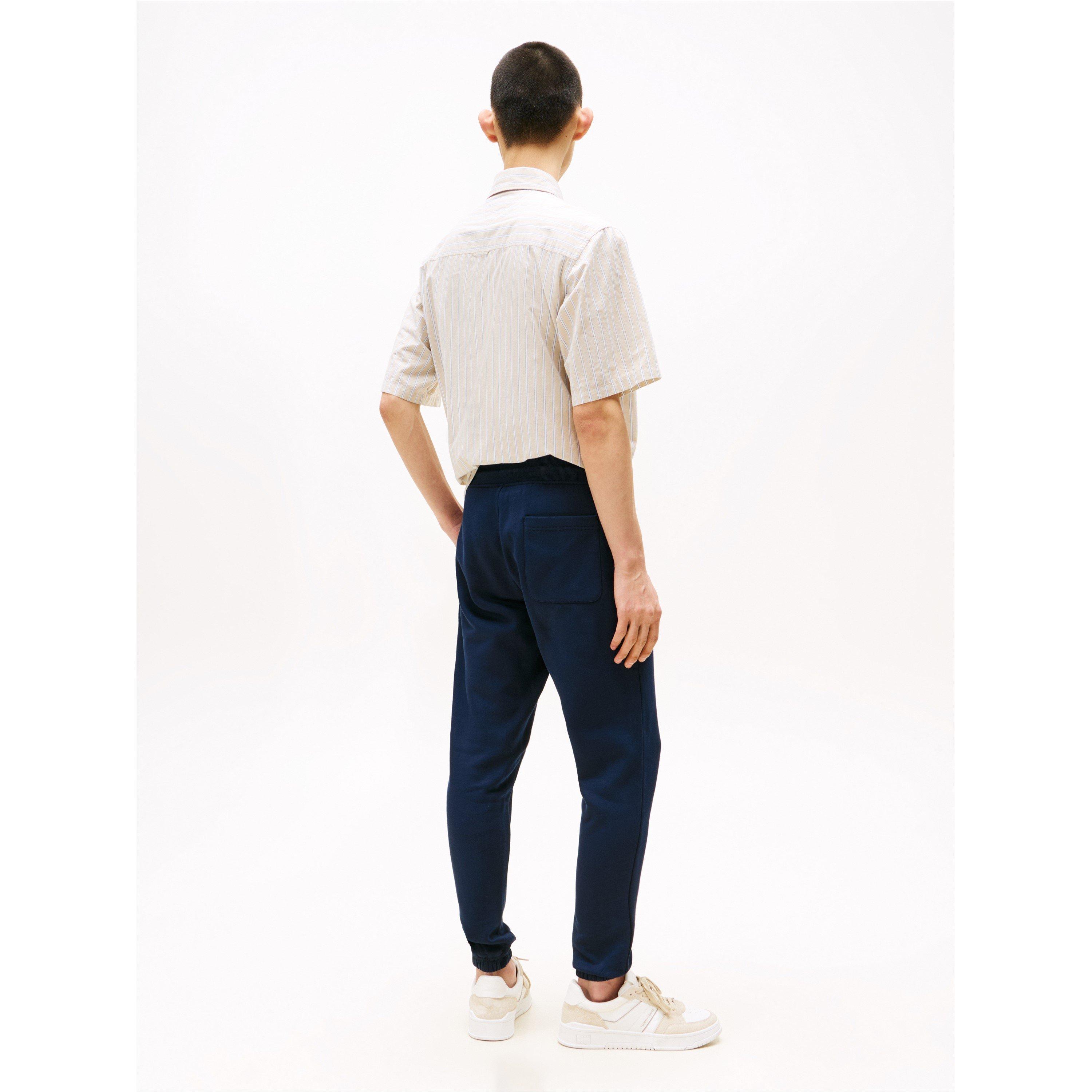 Dark Navy C1G - Tommy Jeans - Men's TJ Flag Slim Closed Hem Fleece Joggers - 4