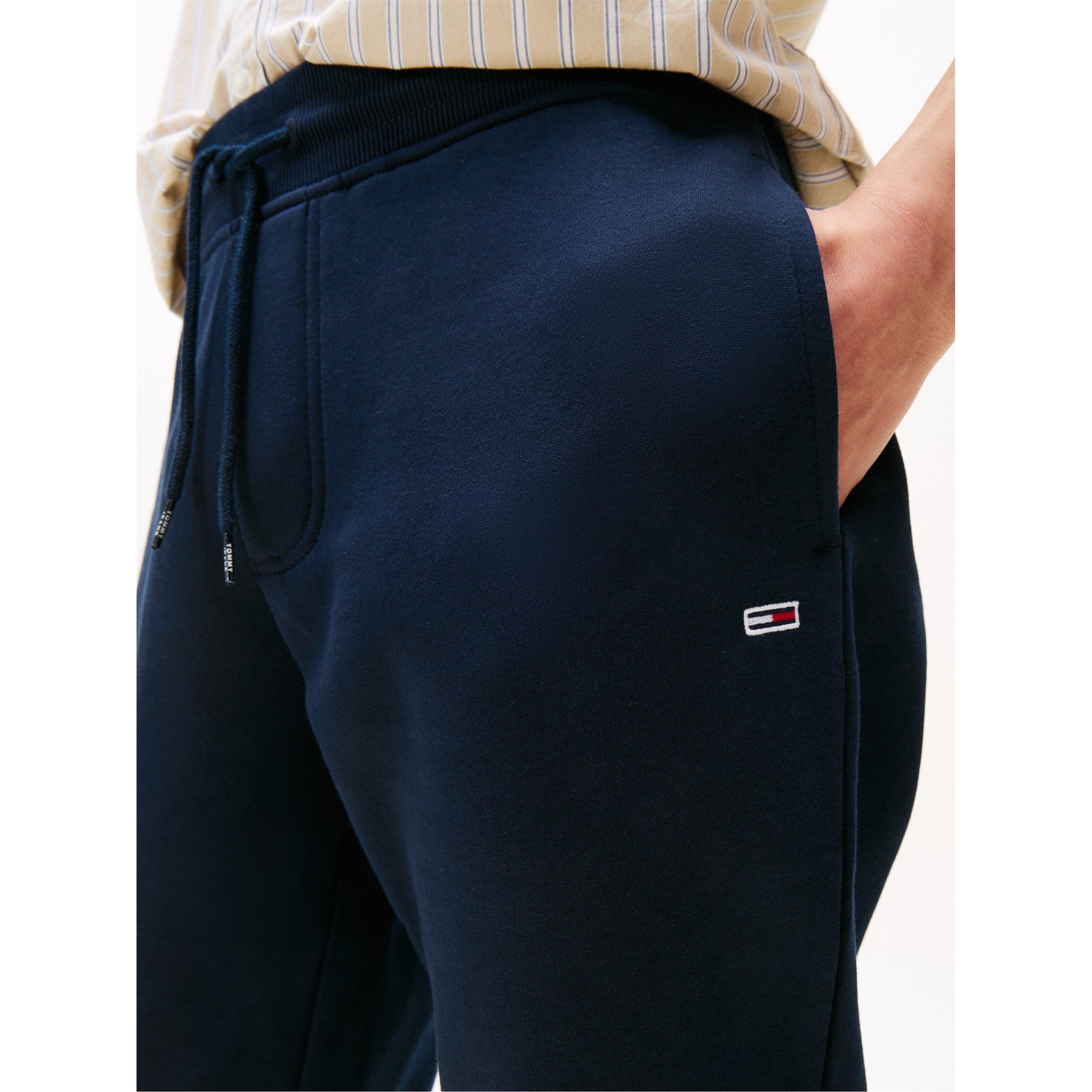 Dark Navy C1G - Tommy Jeans - Men's TJ Flag Slim Closed Hem Fleece Joggers - 5
