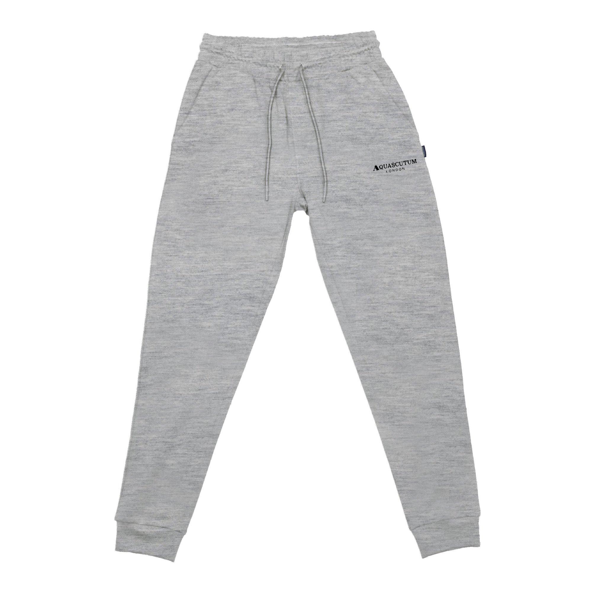 Aquascutum Men's Closed Hem Fleece Joggers - Grey - Large