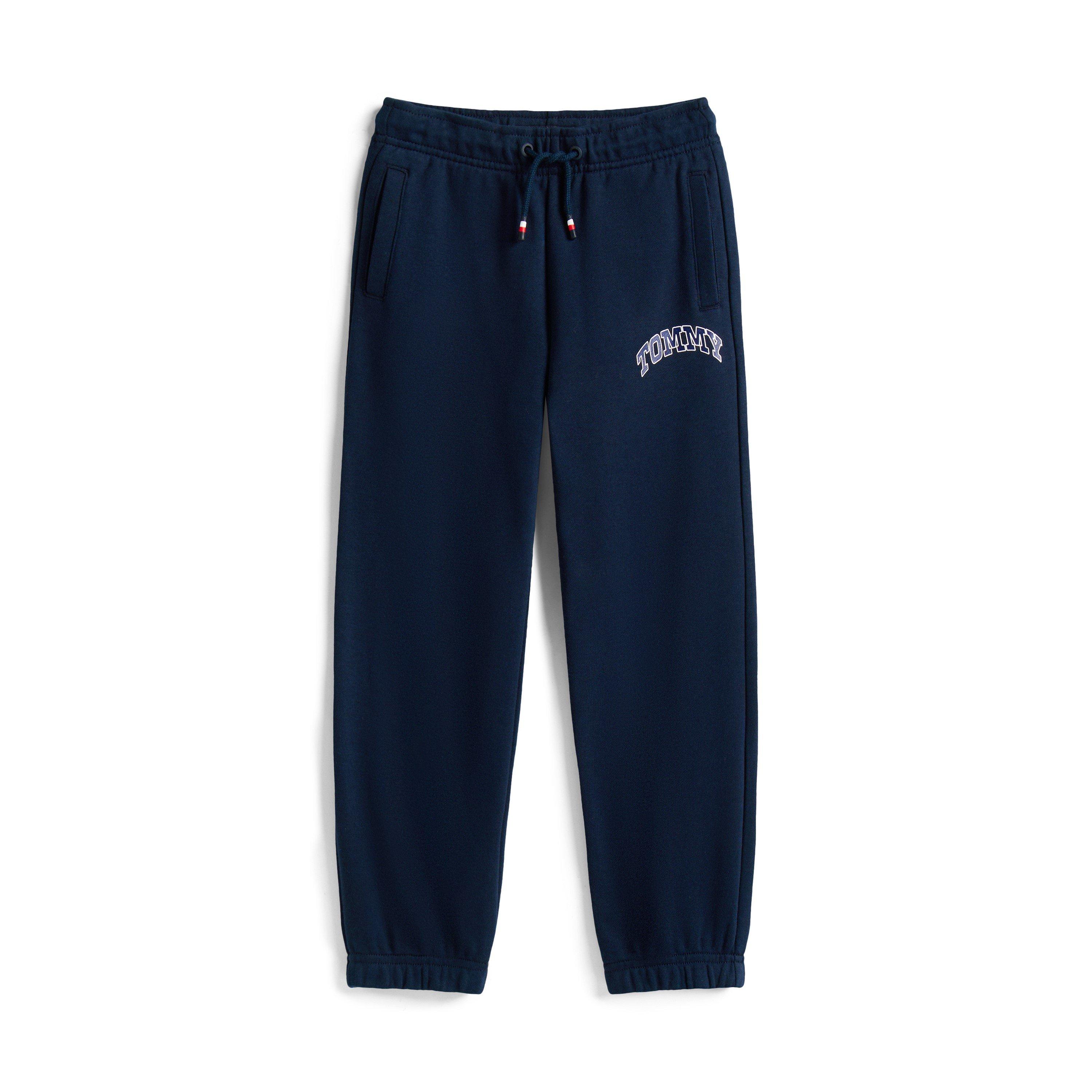 Tommy Hilfiger Kids' Varsity Closed Cuff Fleece Joggers - Night Navy C1G - Size 12Y